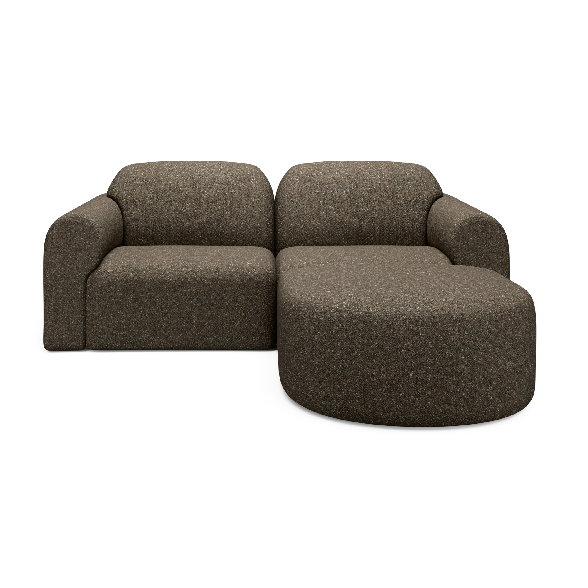 2-zitsbank Bulky met hocker rond cedar