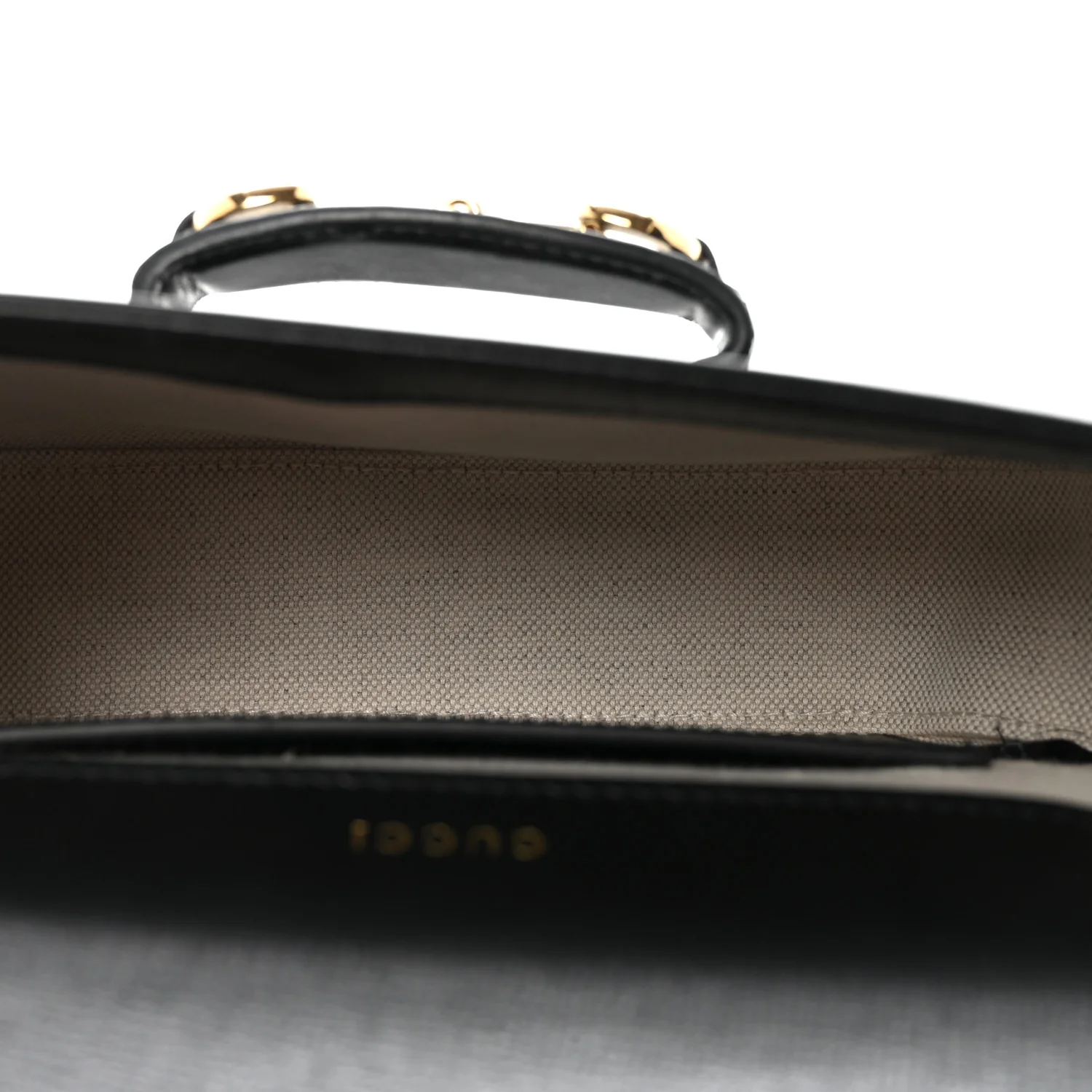 Azalea Calfskin Web Mini Horsebit 1955 Shoulder Bag Black - Top Club