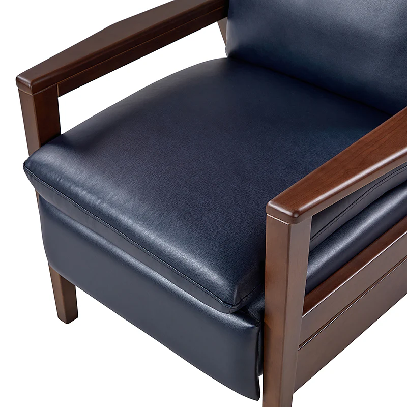 Rainer Timeless Elegance Faux Leather Solid Wood Recliner