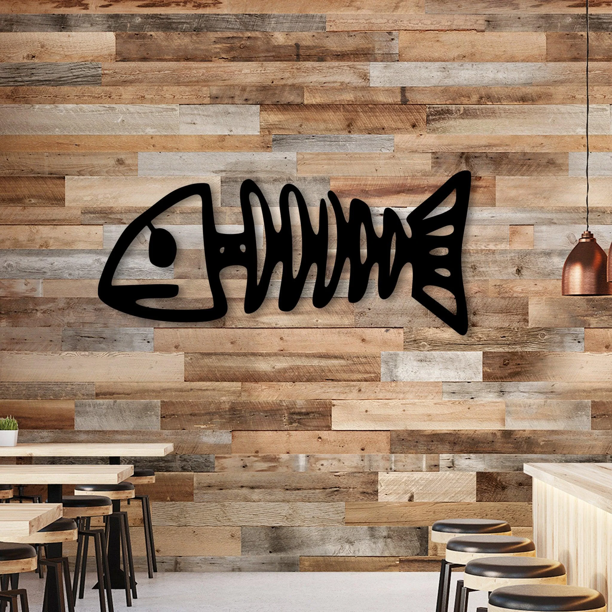 Metal Fishbones Wall Art - Alvarez Pro Painting LLC