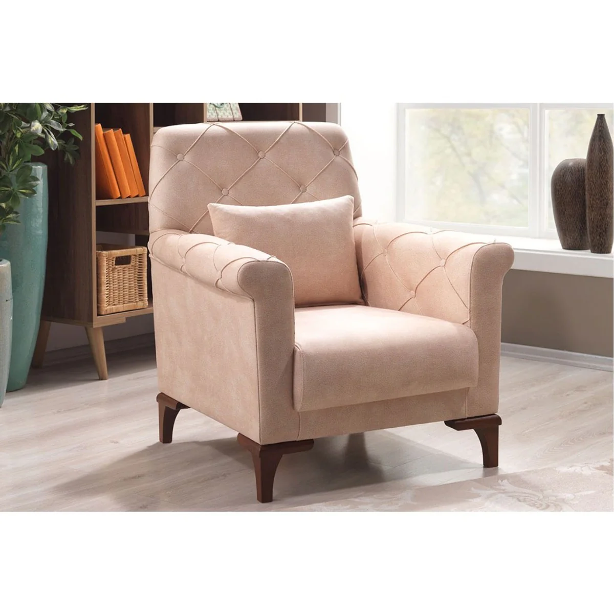 Designer Bergere Armchair Paris Cream - Hotel Furniture