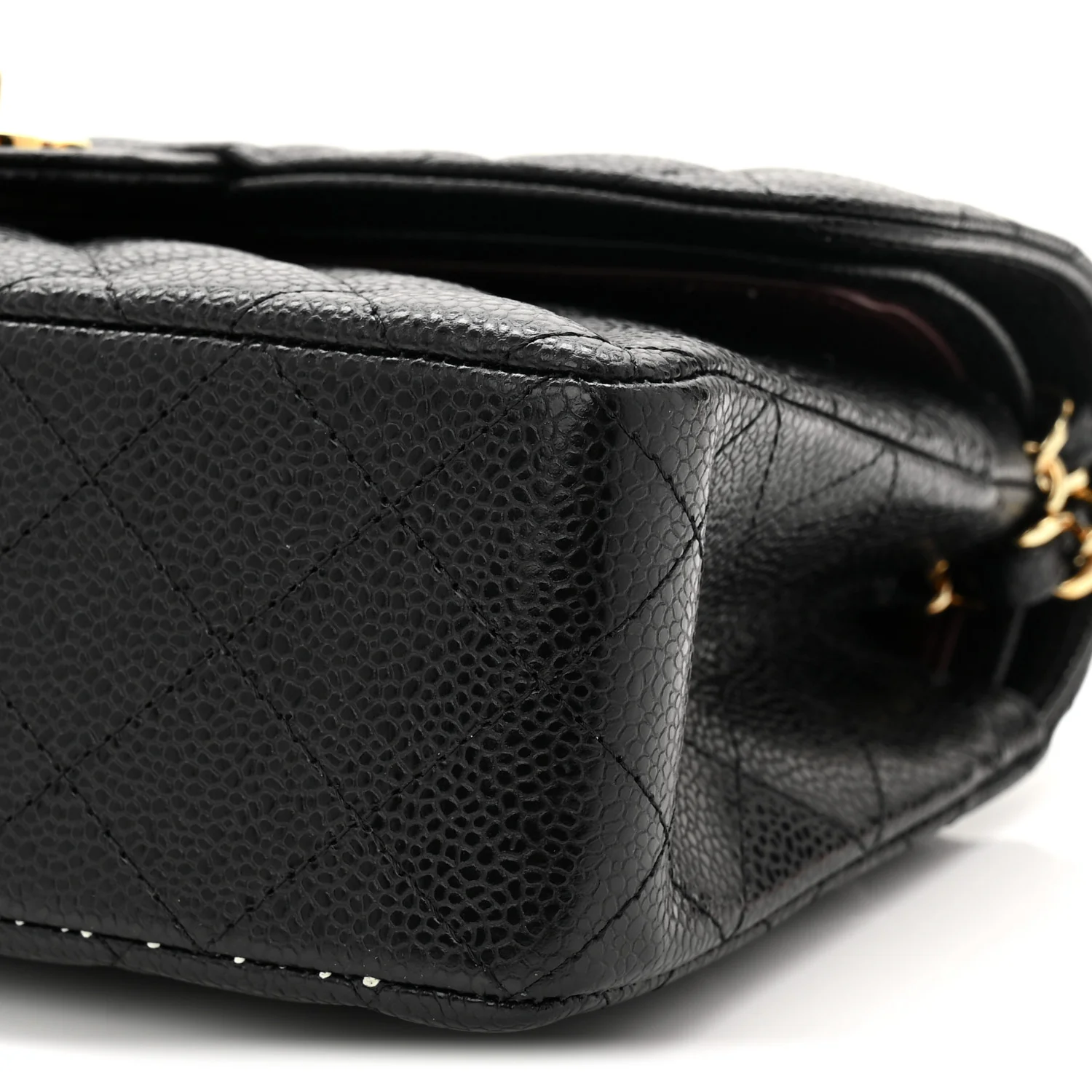 Caviar Quilted Small Double Flap Black - Top Club