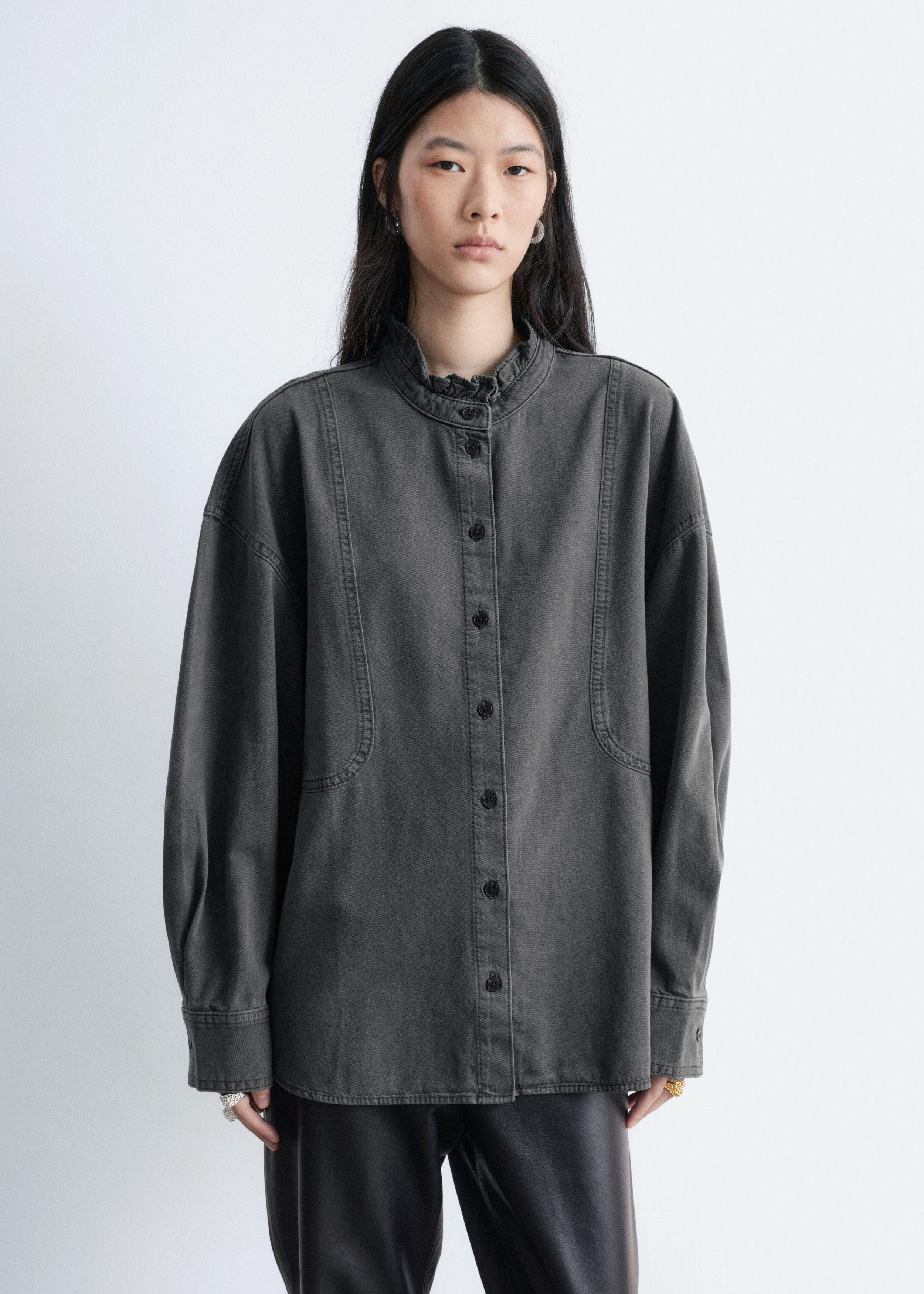 & Other Stories OVERSIZED DENIM BLOUSE