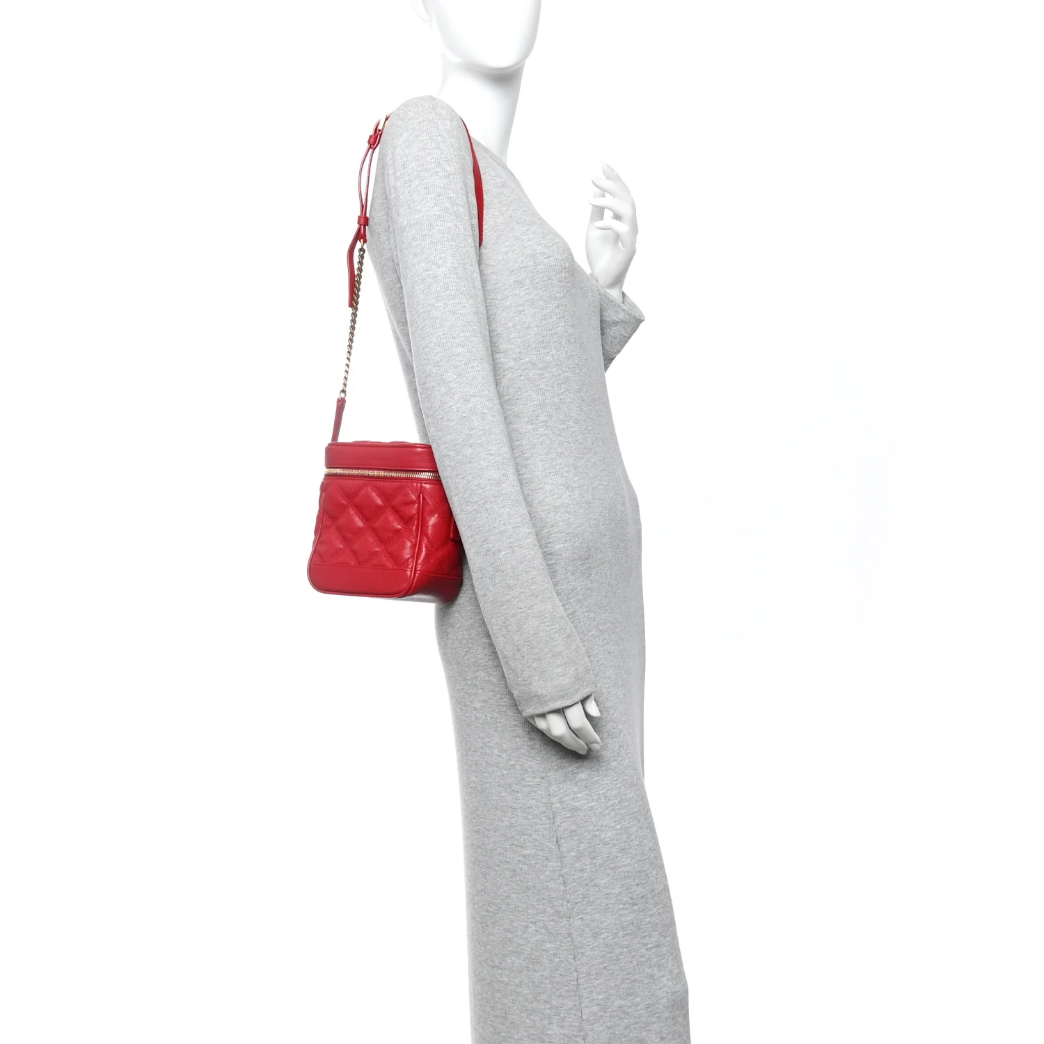 Grain de Poudre Quilted 80's Vanity Bag Rouge Eros