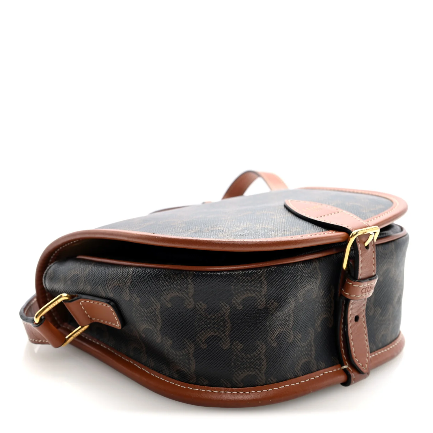 Triomphe Canvas Medium Folco Bag Tan - Top Club