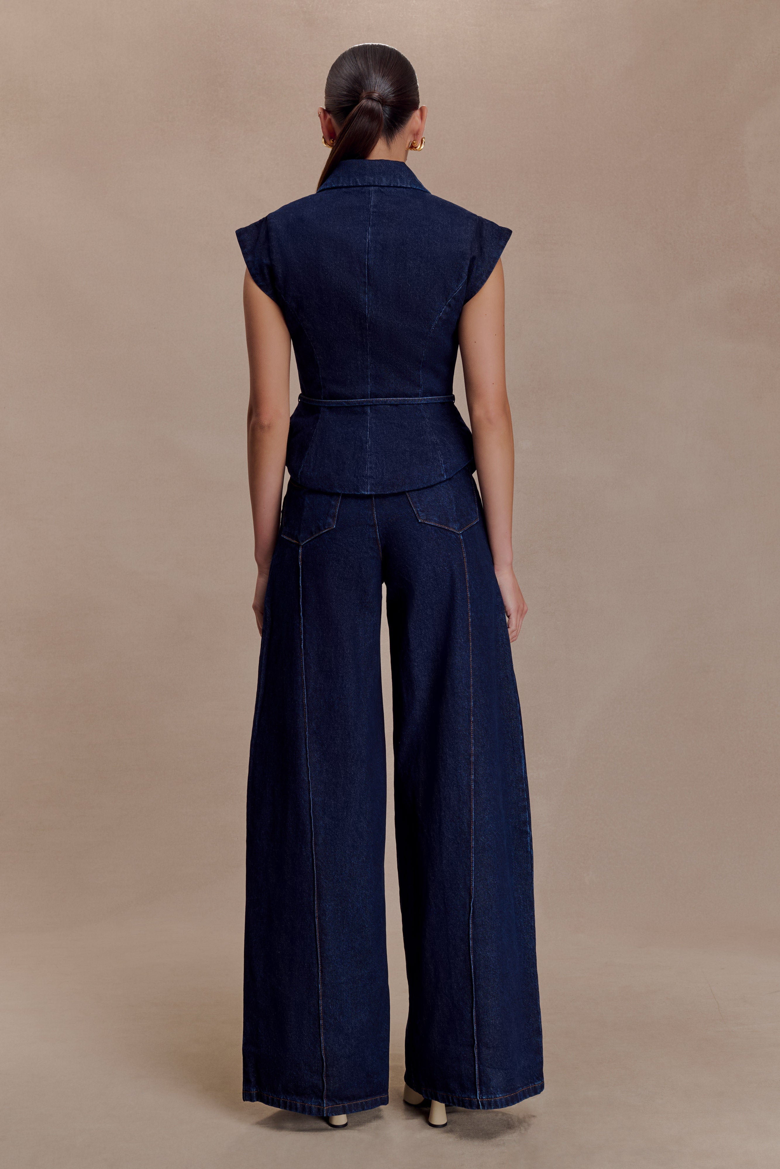 Beatrix High Rise Denim Jeans - Indigo Blue