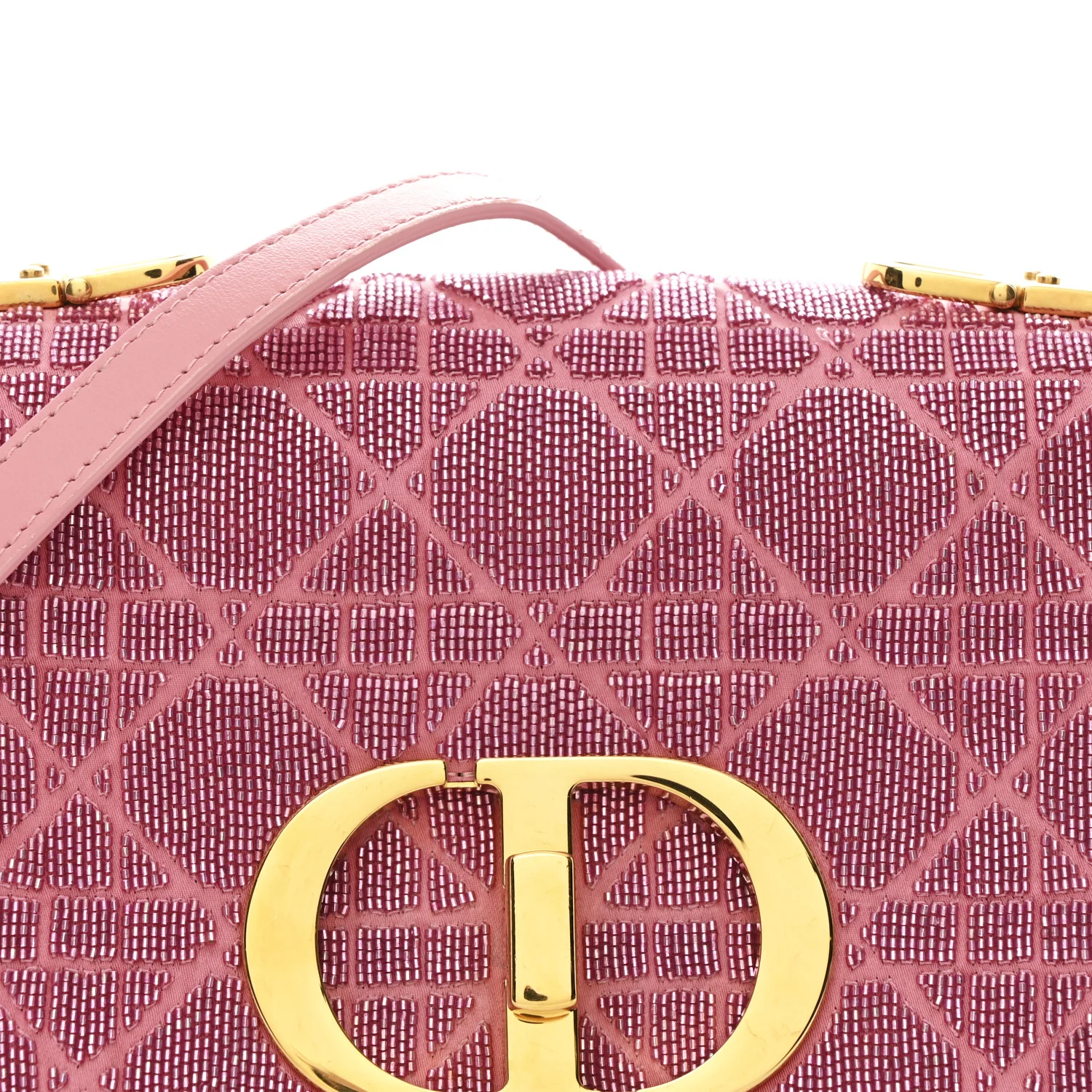 Calfskin Beaded Small Caro Bag Pink - Top Club