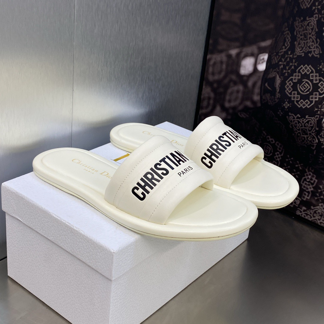 Dior Every-D Leather Fashion Flip-flops Shoes Sandal (Replica) - Sneaker Replica Workshop