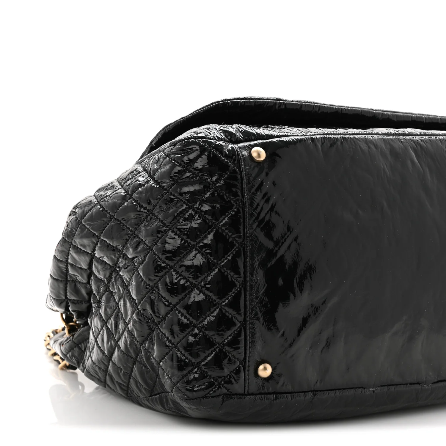 Vinyl Medium Rock and Chain Flap Black - Top Club