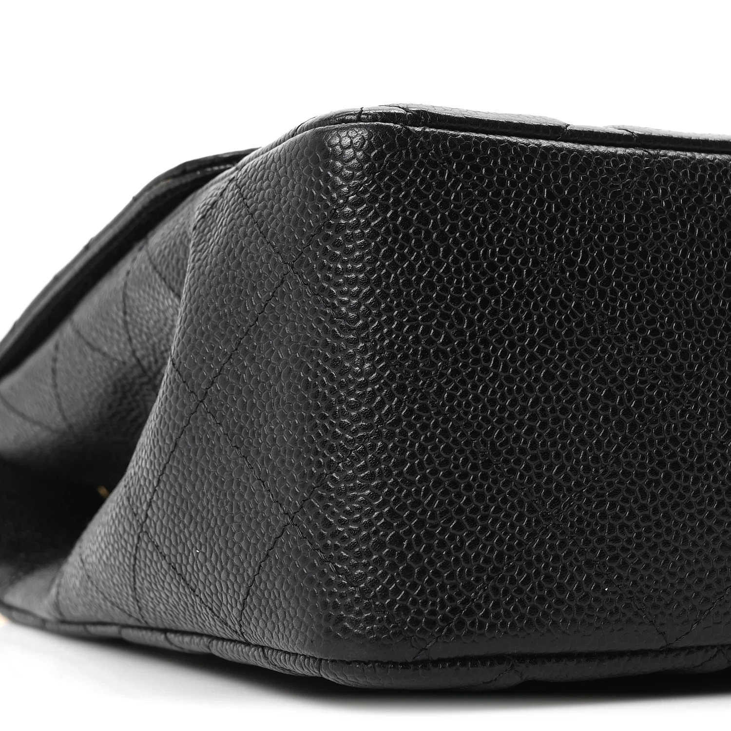 Caviar Quilted Jumbo Single Flap Black - Top Club