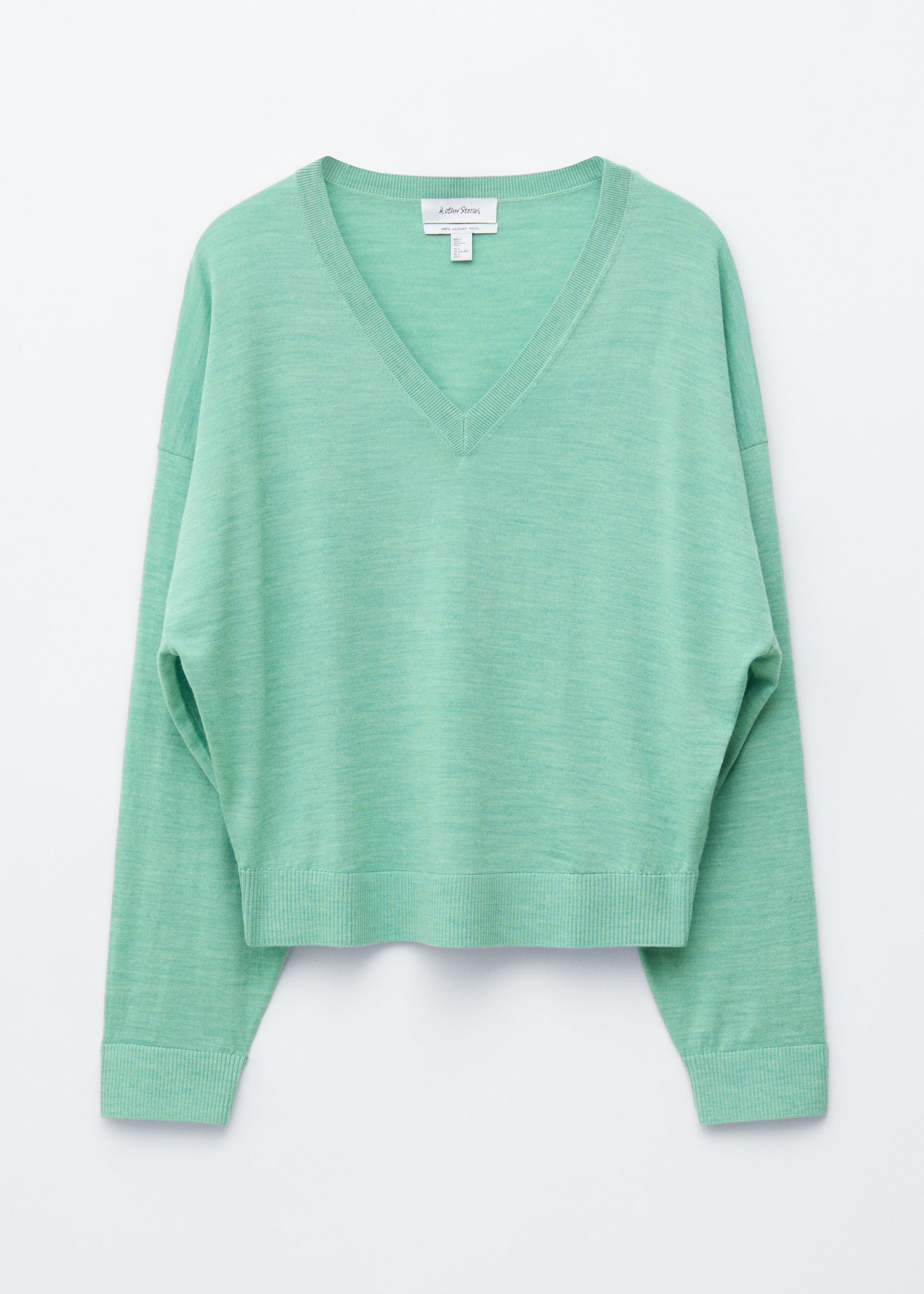 & Other Stories V-NECK MERINO WOOL JUMPER