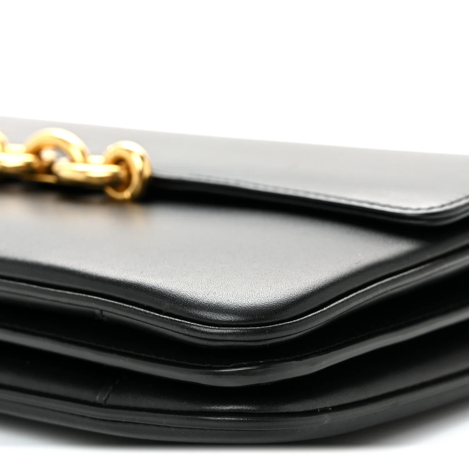 Smooth Calfskin Le Maillon Satchel Black - Top Club