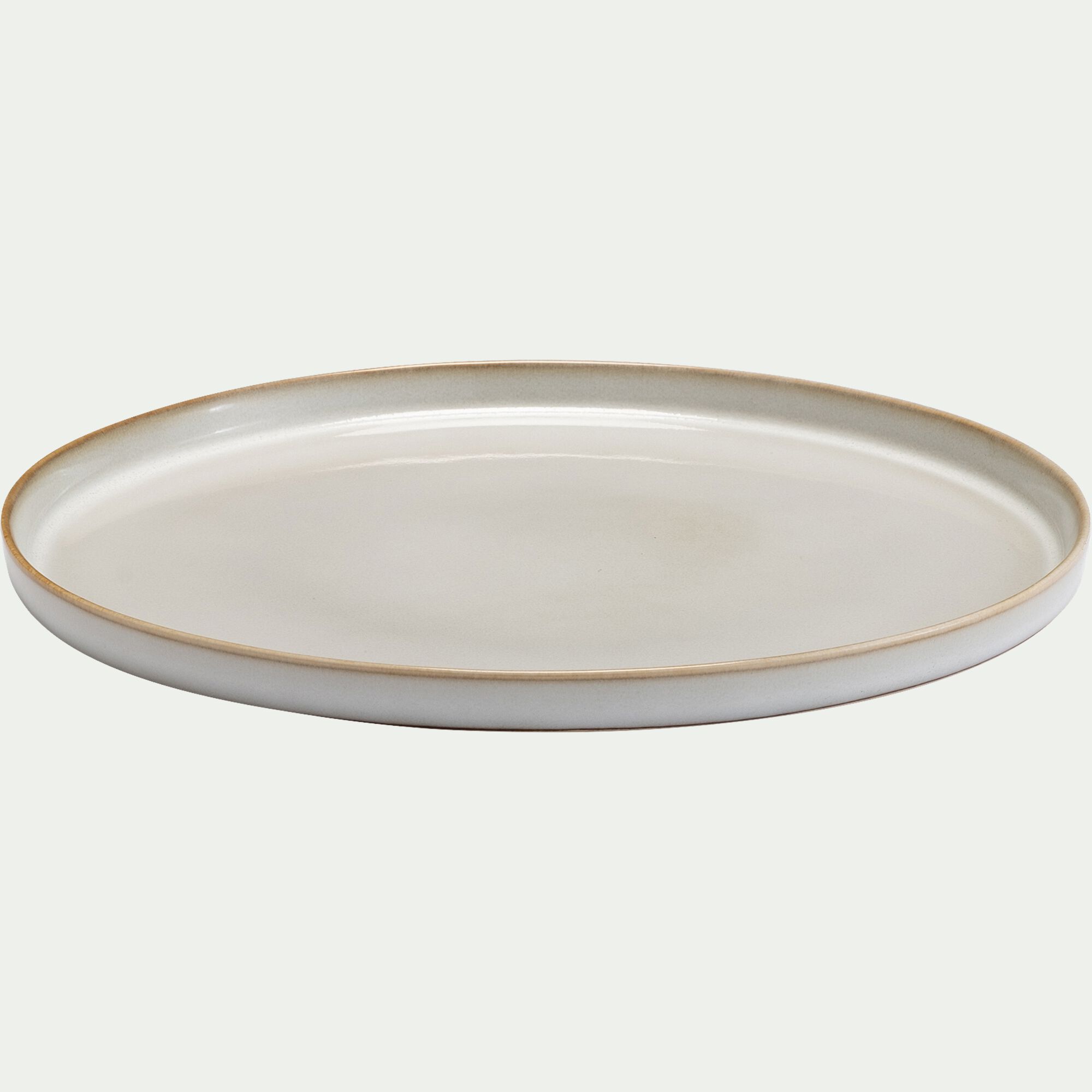 ALBA - Assiette plate en grès D27cm - beige alpilles