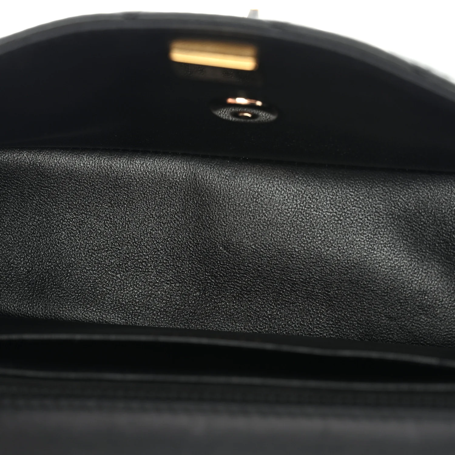 Lambskin Quilted Mini Rectangular Flap Black - Top Club