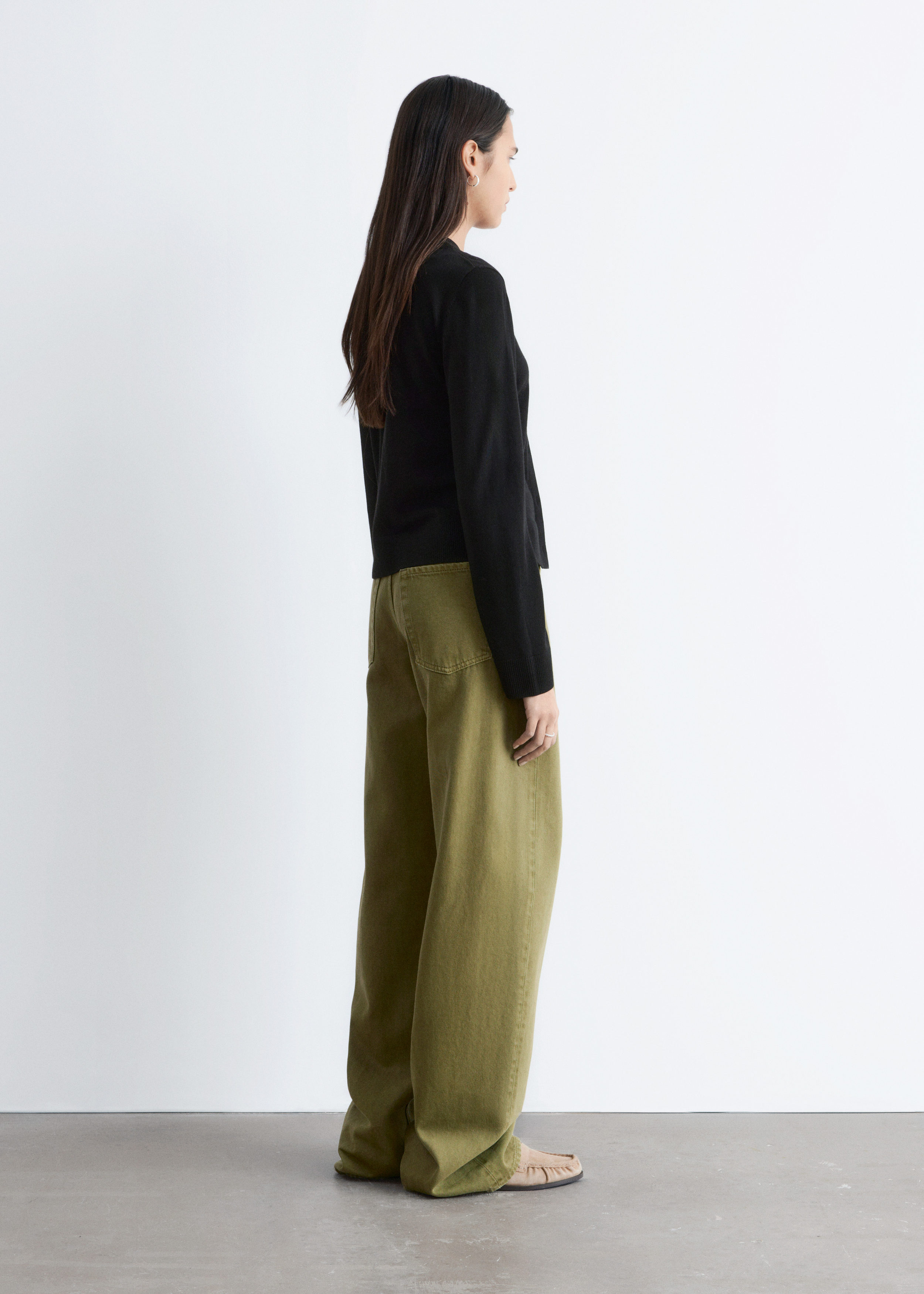 & Other Stories DOUBLE-LAYER MERINO WOOL CARDIGAN