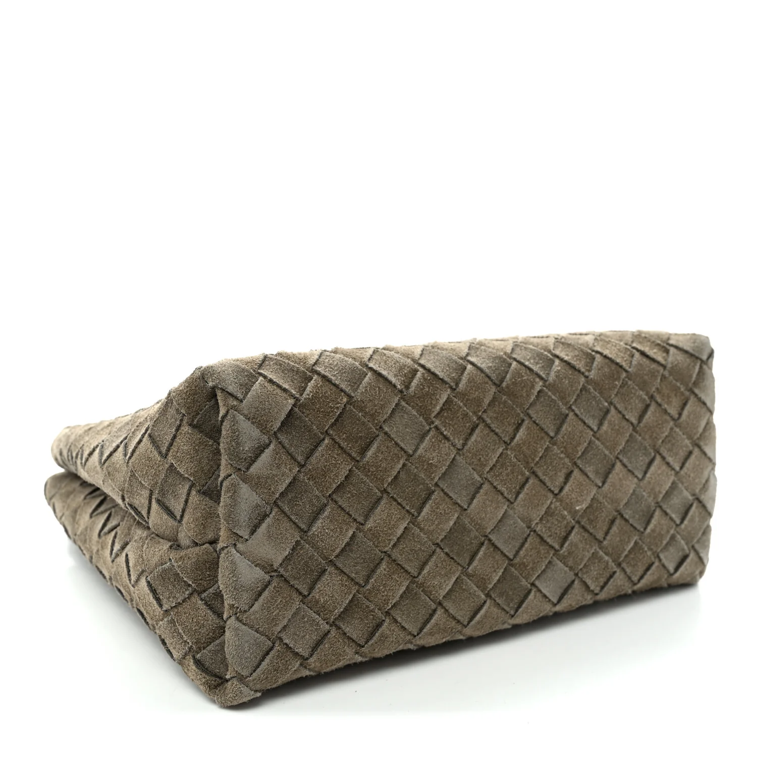 Suede Intrecciato Small Andiamo Shoulder Bag Cypress - Top Club