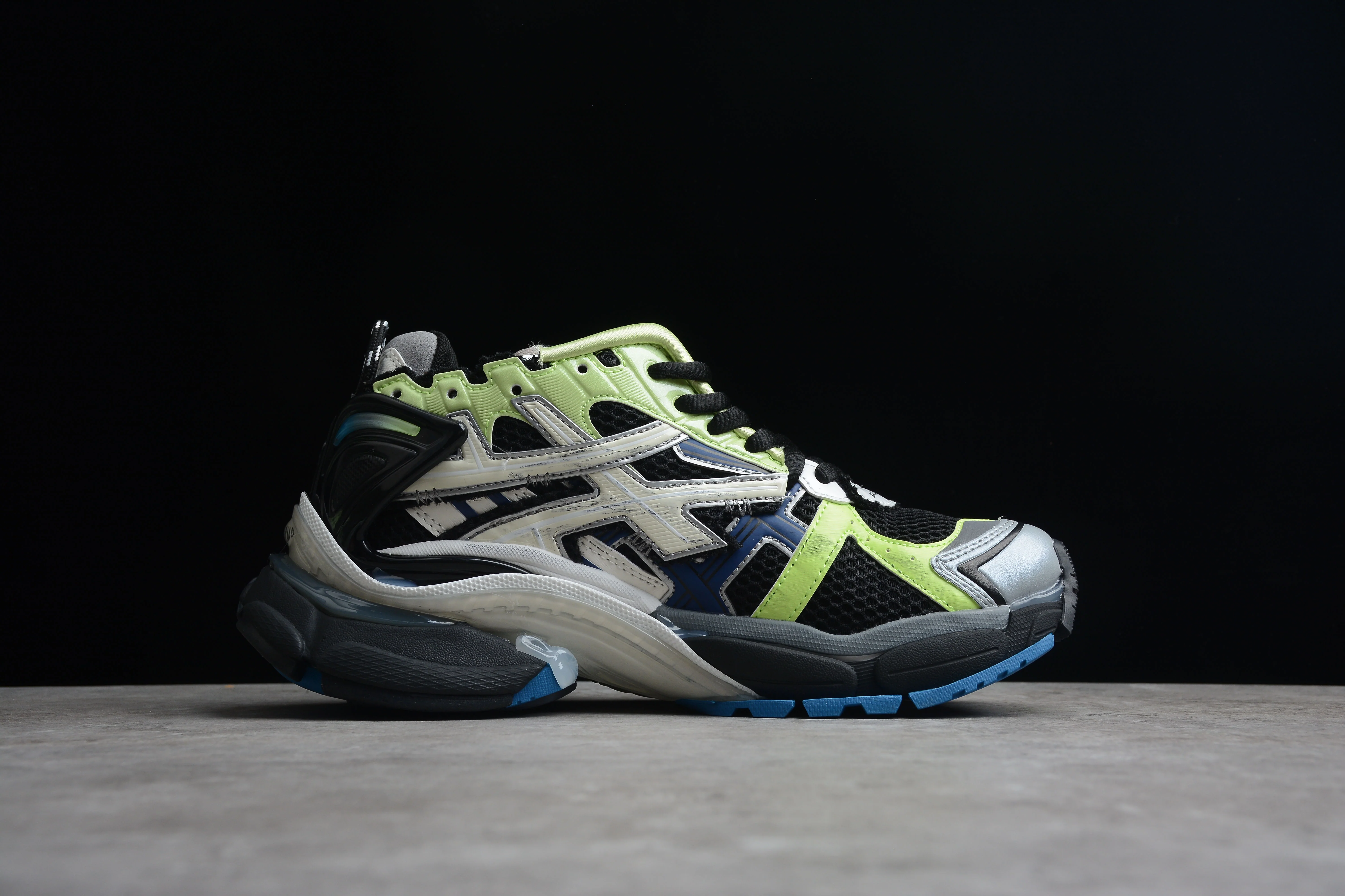 Balenciaga Runner Sneaker in Green, Blue, Black, and Grey - Sneaker Replica Workshop
