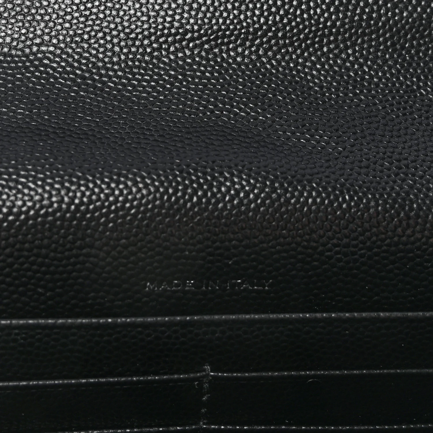 Grain De Poudre Matelasse Chevron Monogram Envelope Chain Wallet Black - Top Club