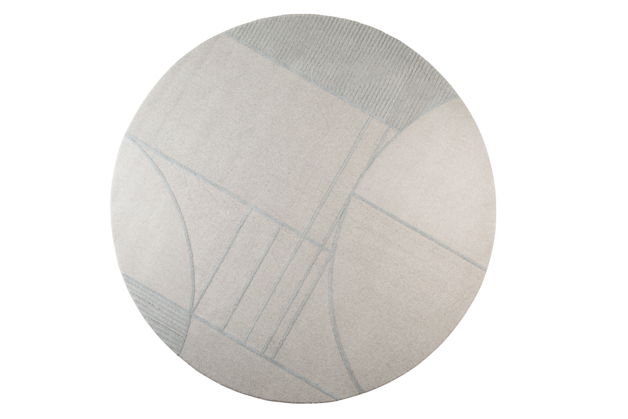 Vloerkleed Bliss grijs/blauw rond 240cm