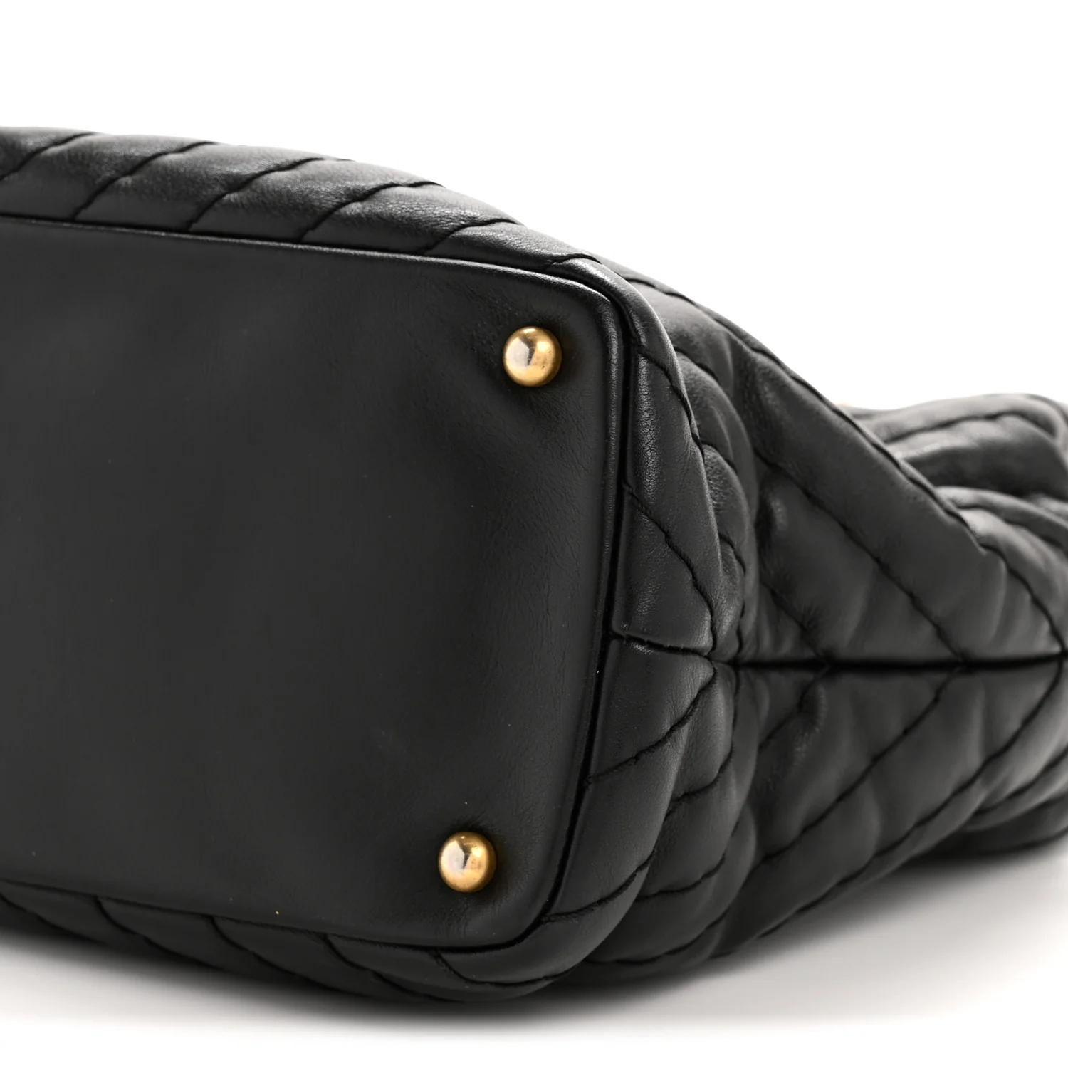 Calfskin Chevron Quilted Surpique Tote Black - Top Club