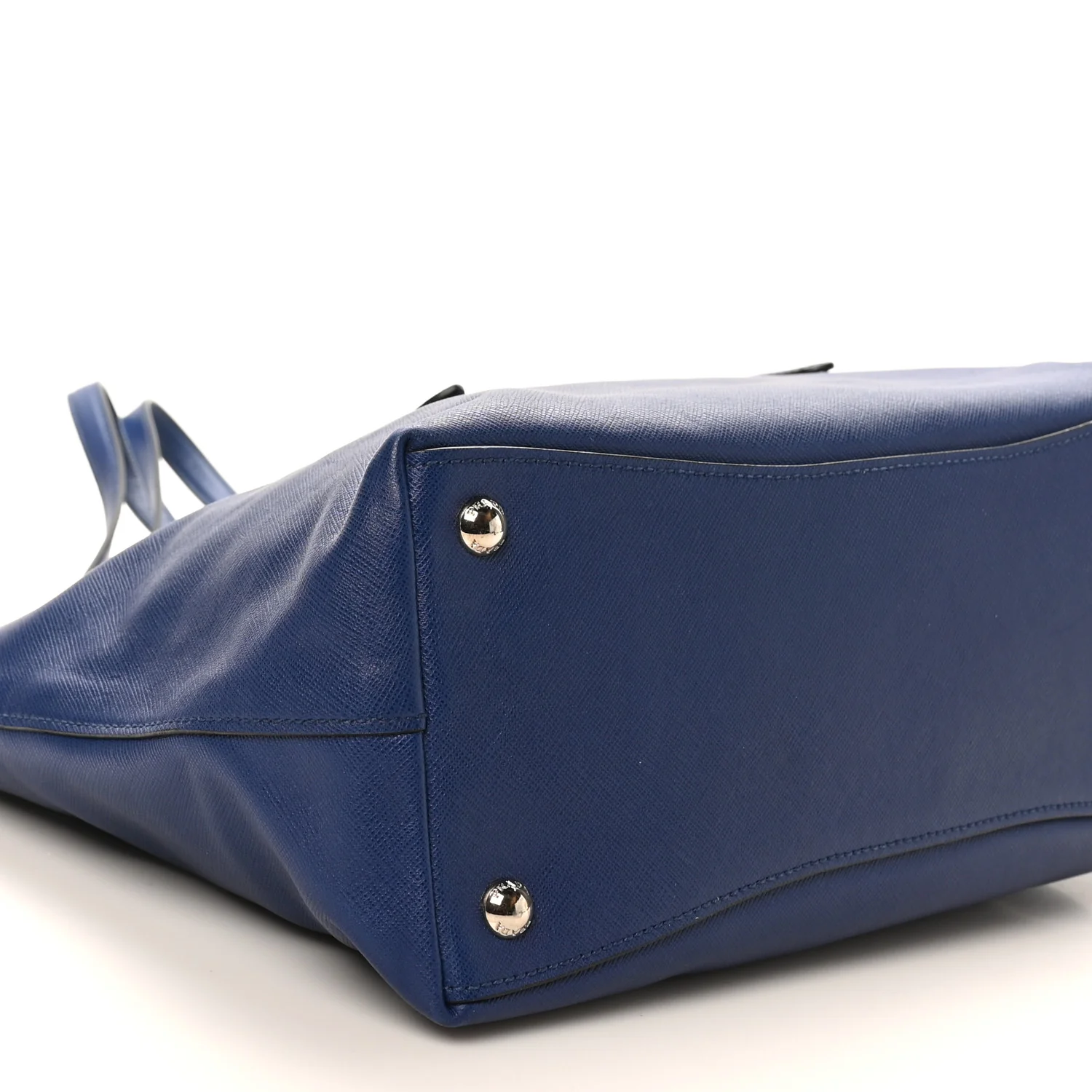 Saffiano Cuir Medium Double Handle Tote Bluette - Top Club