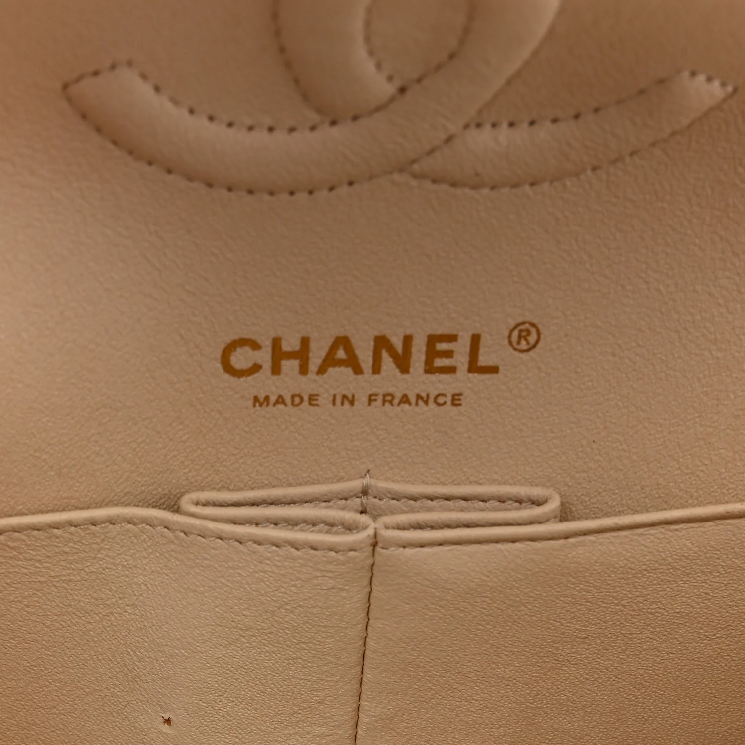 Caviar Quilted Medium Double Flap Light Beige - Top Club