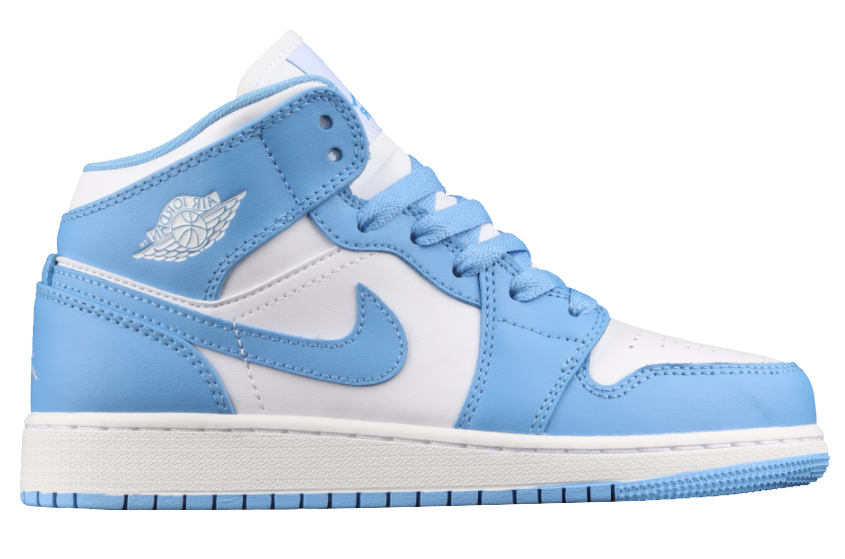 Air Jordan 1 Mid University Blue White Shoes 554725-106 - Sneaker Replica Workshop