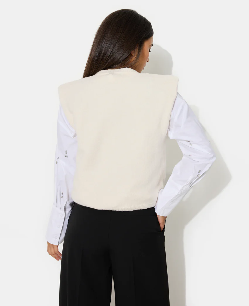 Pimkie Pull sans manches avec épaulettes