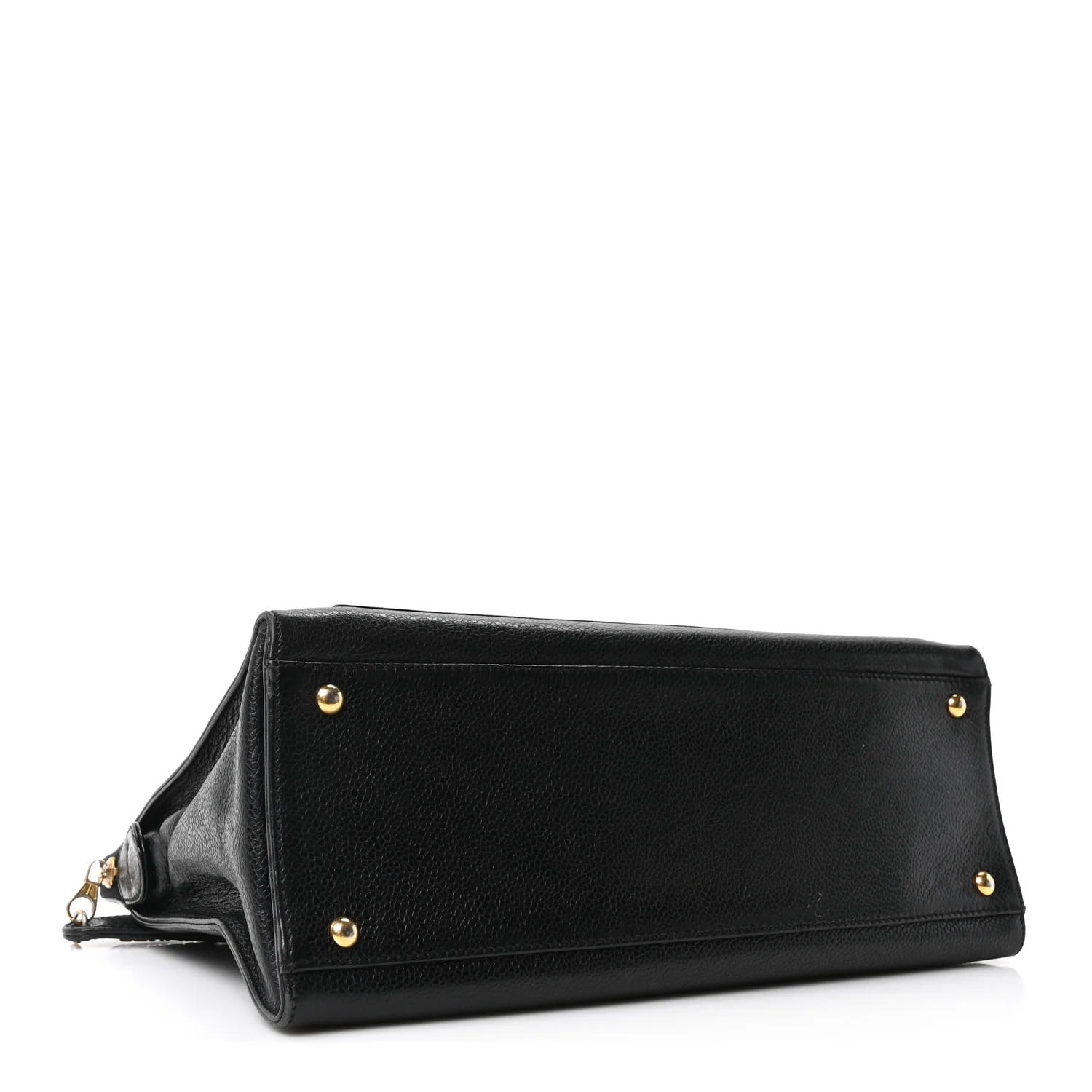Caviar Flap Shoulder Bag Black - Top Club