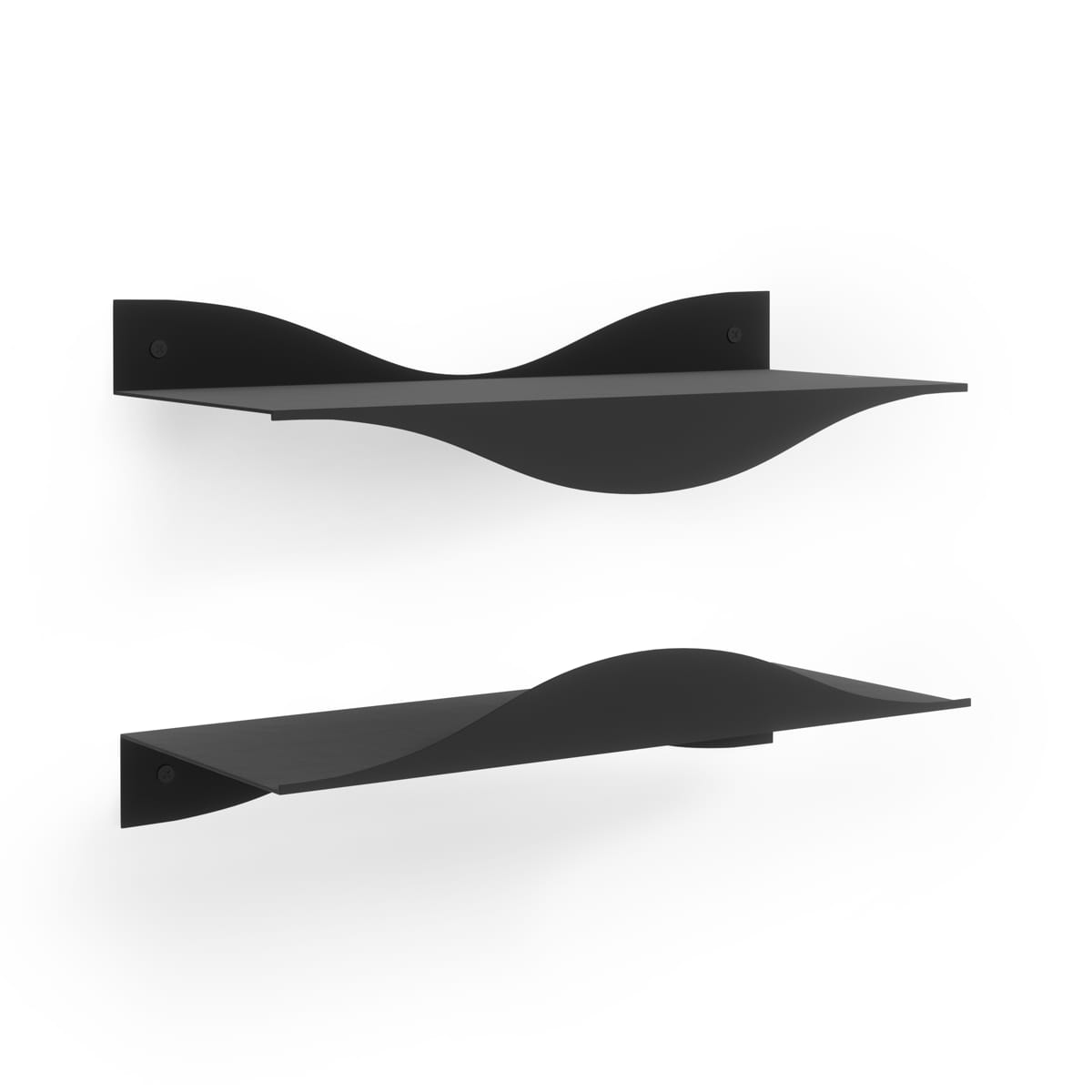 Wandplank Surf zwart - set van 2