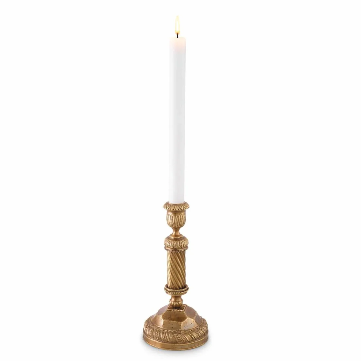 Luxury Baroque candle holder vintage brass H. 25 cm - Baroque decorative accessories