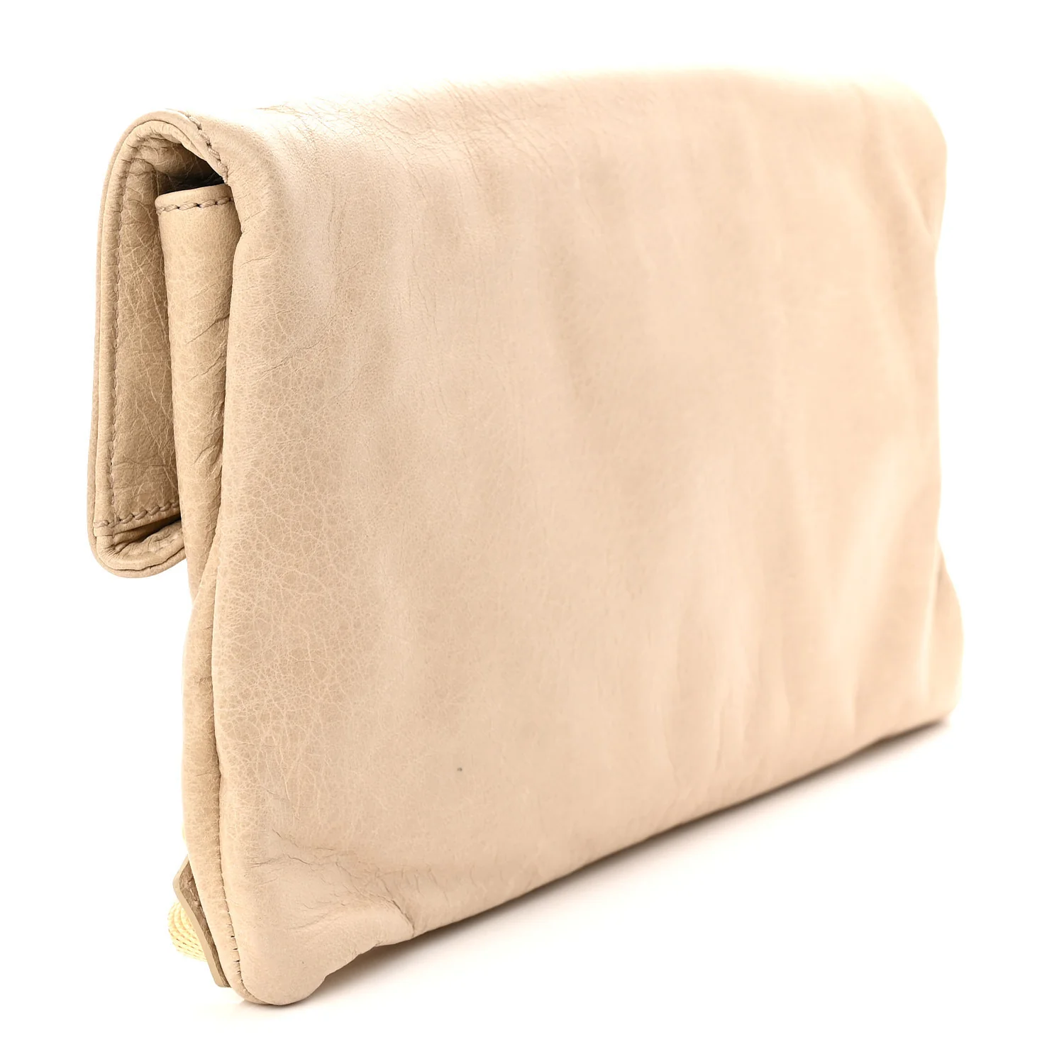 Agneau Giant 21 Gold Hardware Envelope Clutch Sahara - Top Club