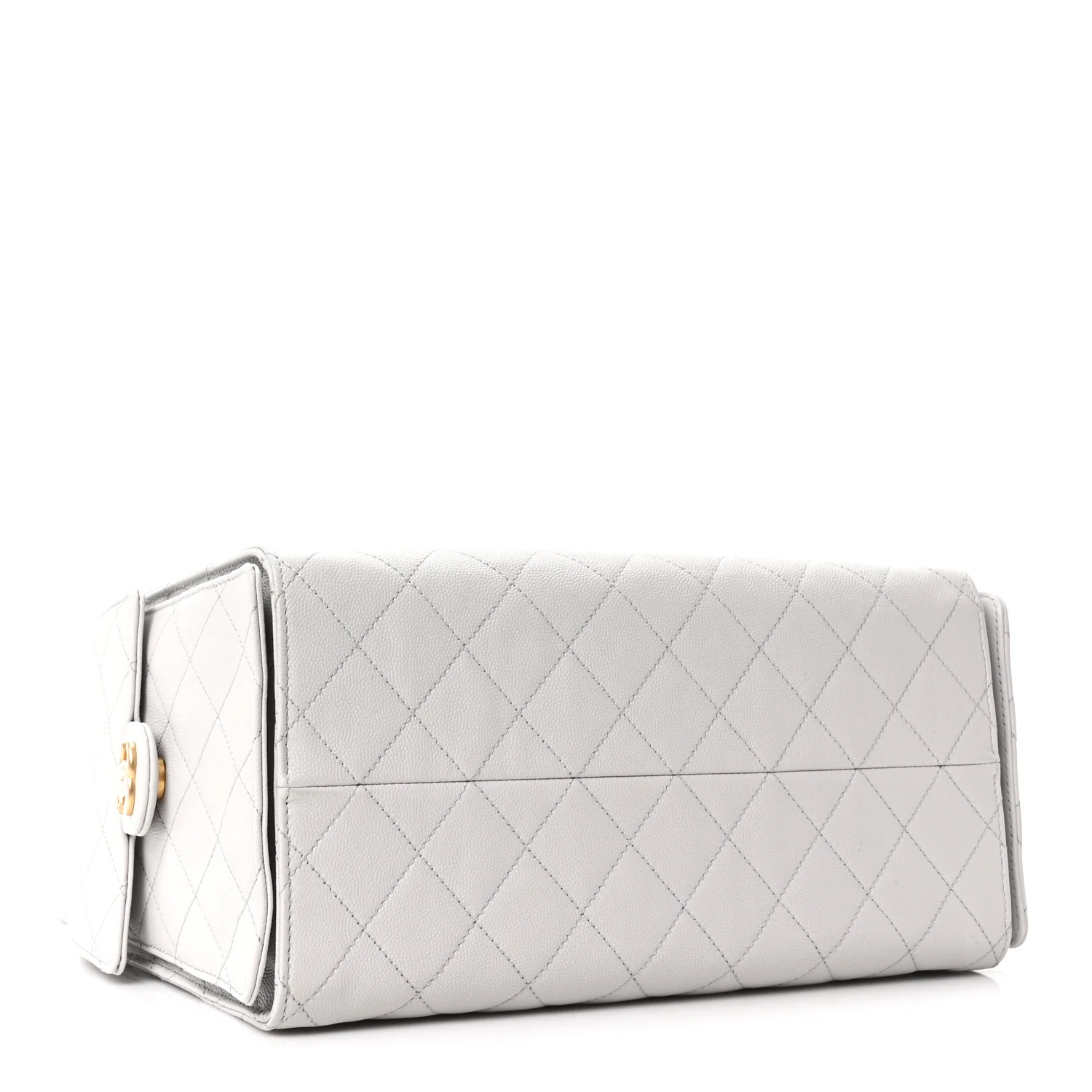 Caviar Quilted Medium Chanel 25 Handbag Light Gray - Top Club