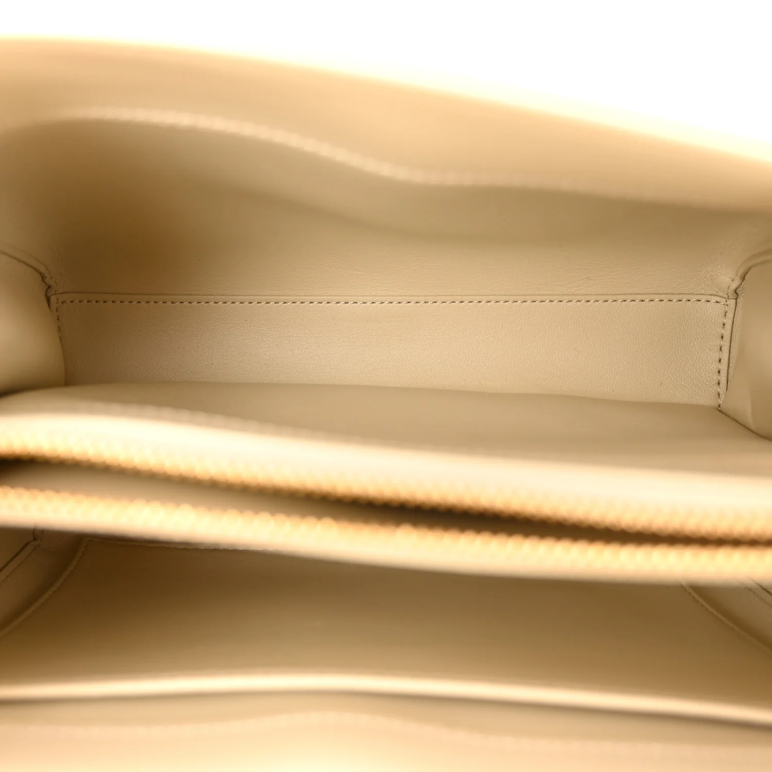 Satinated Calfskin Small 16 Top Handle Bag Beige - Top Club