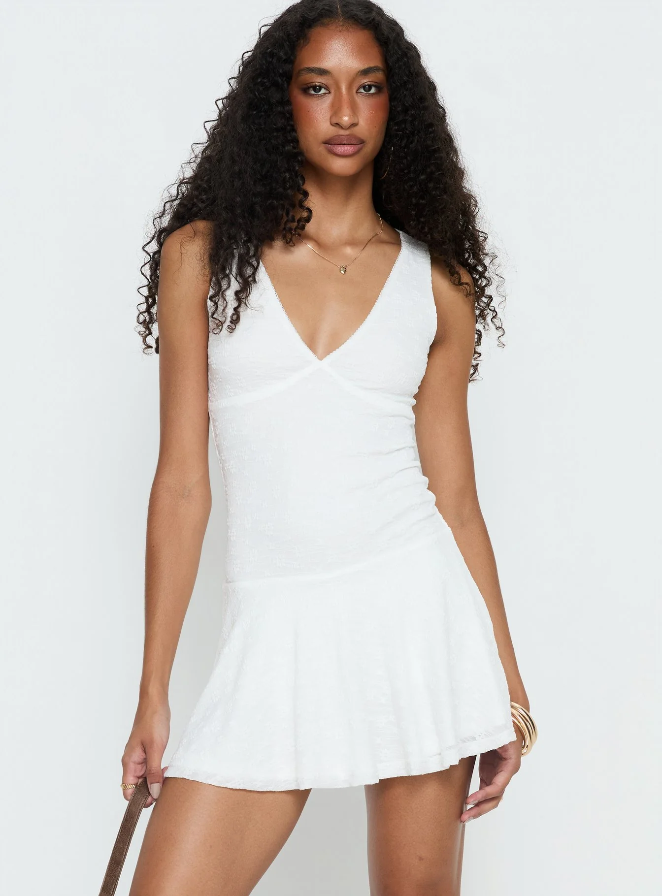 Somnia Lace Playsuit White
