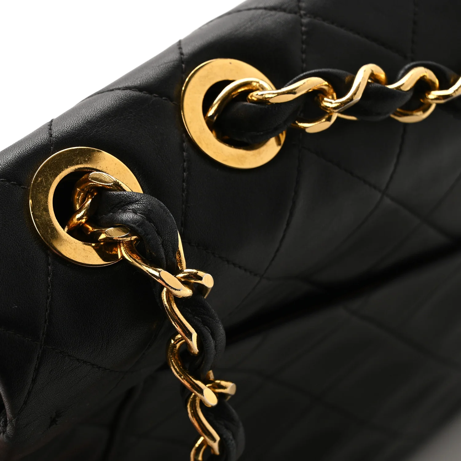 Lambskin Quilted XL Jumbo Single Flap Black - Top Club