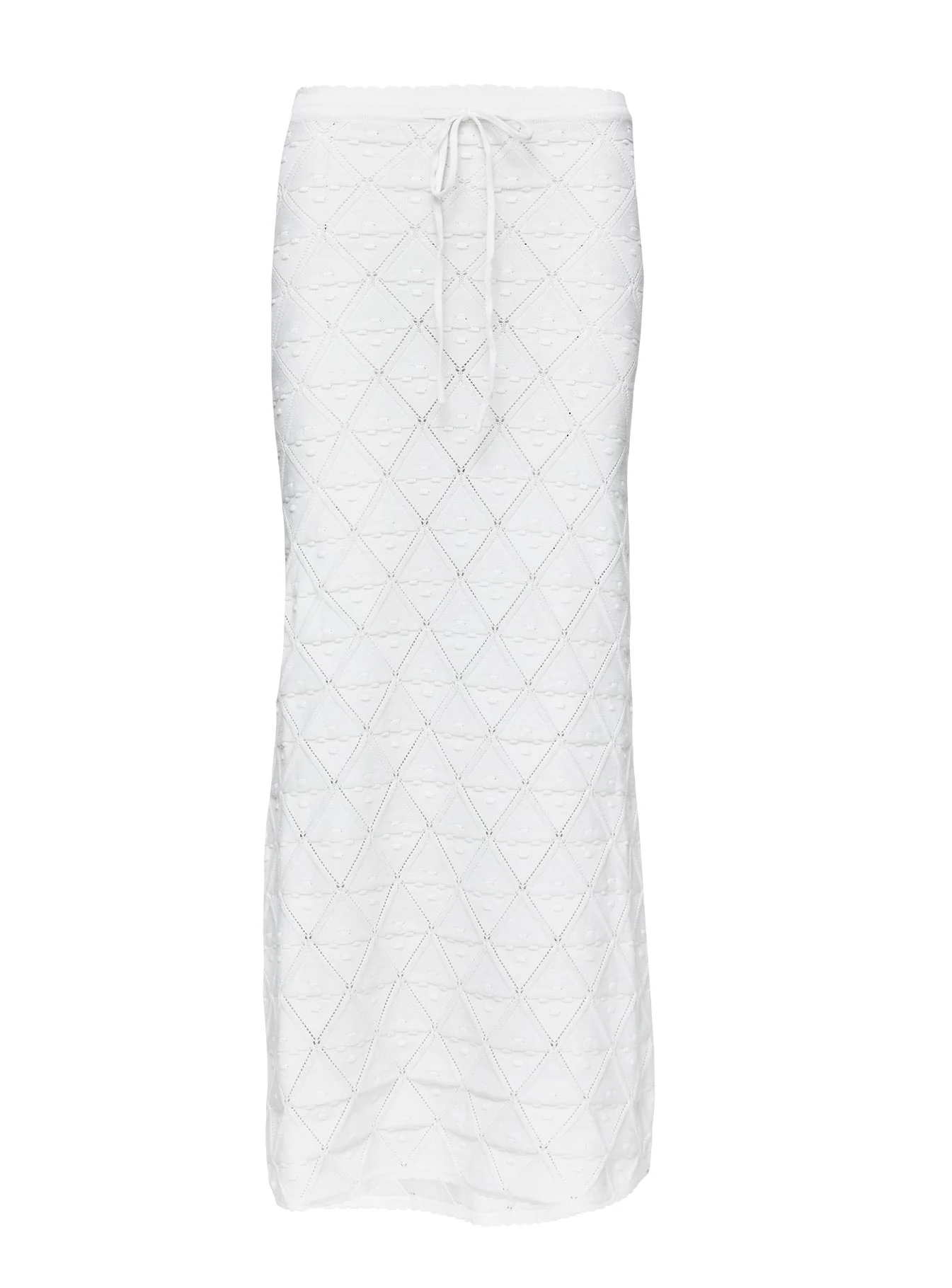 Giulia Knit Maxi Skirt White