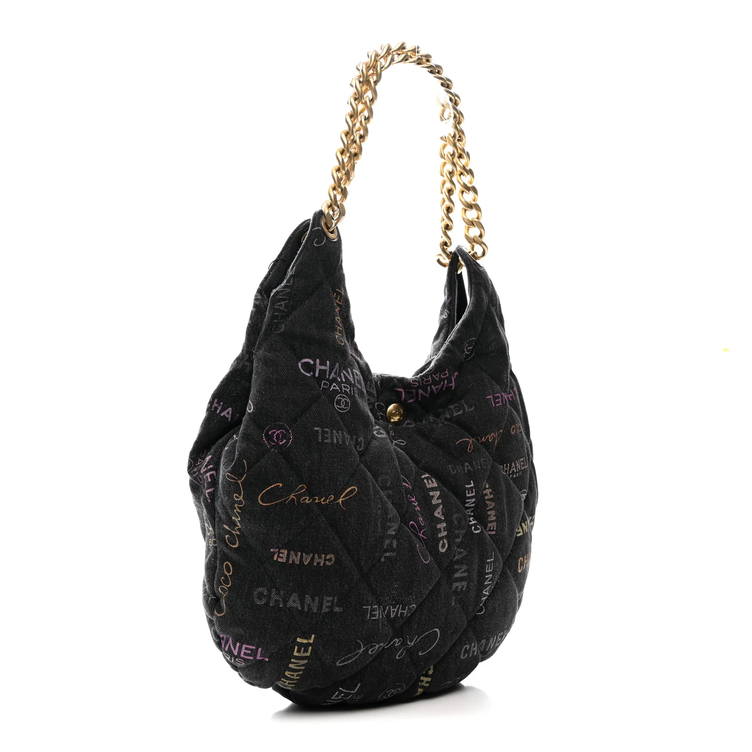 Denim Quilted Denim Mood Hobo Black Multicolor