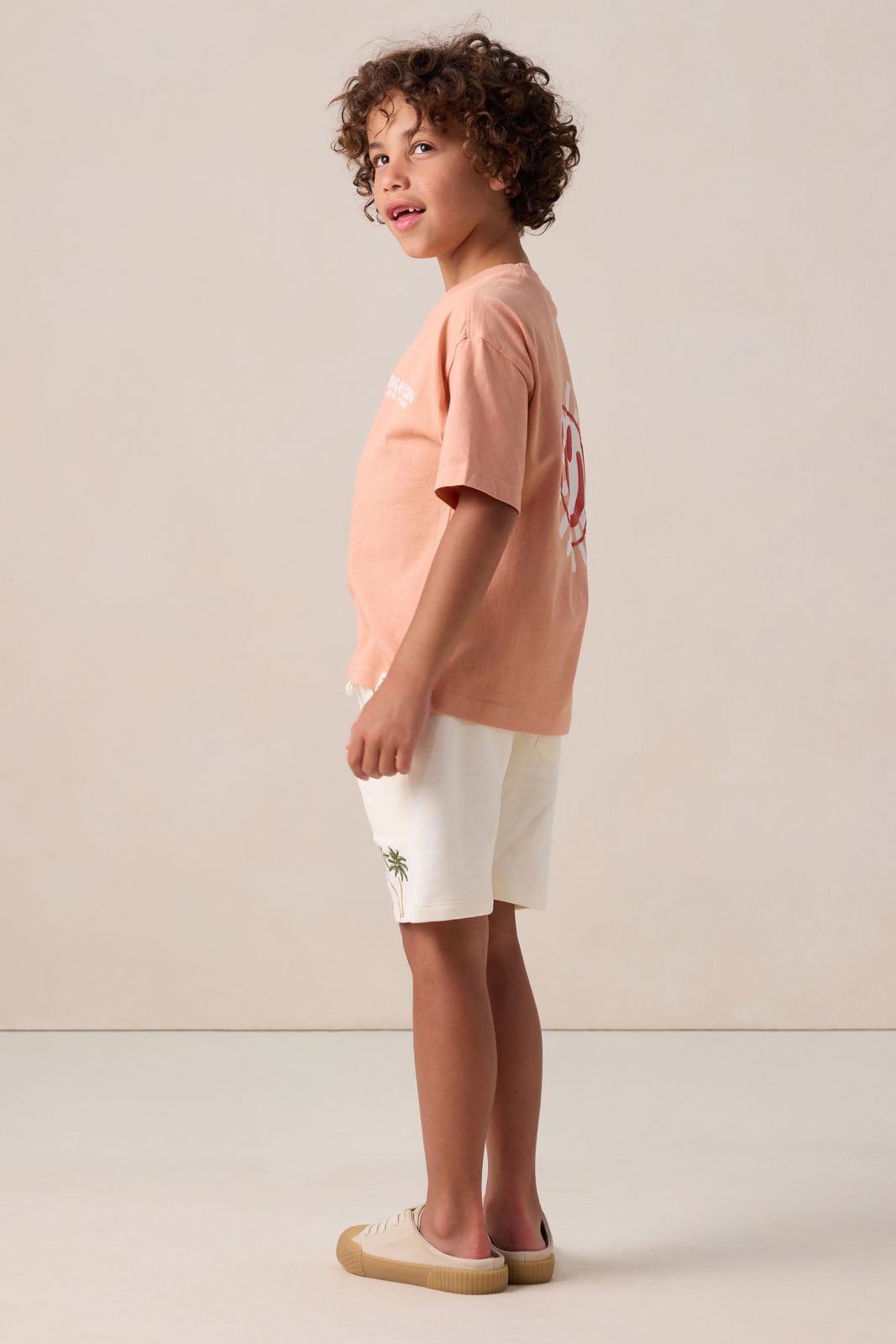 Oranje oversized T-shirt met artwork