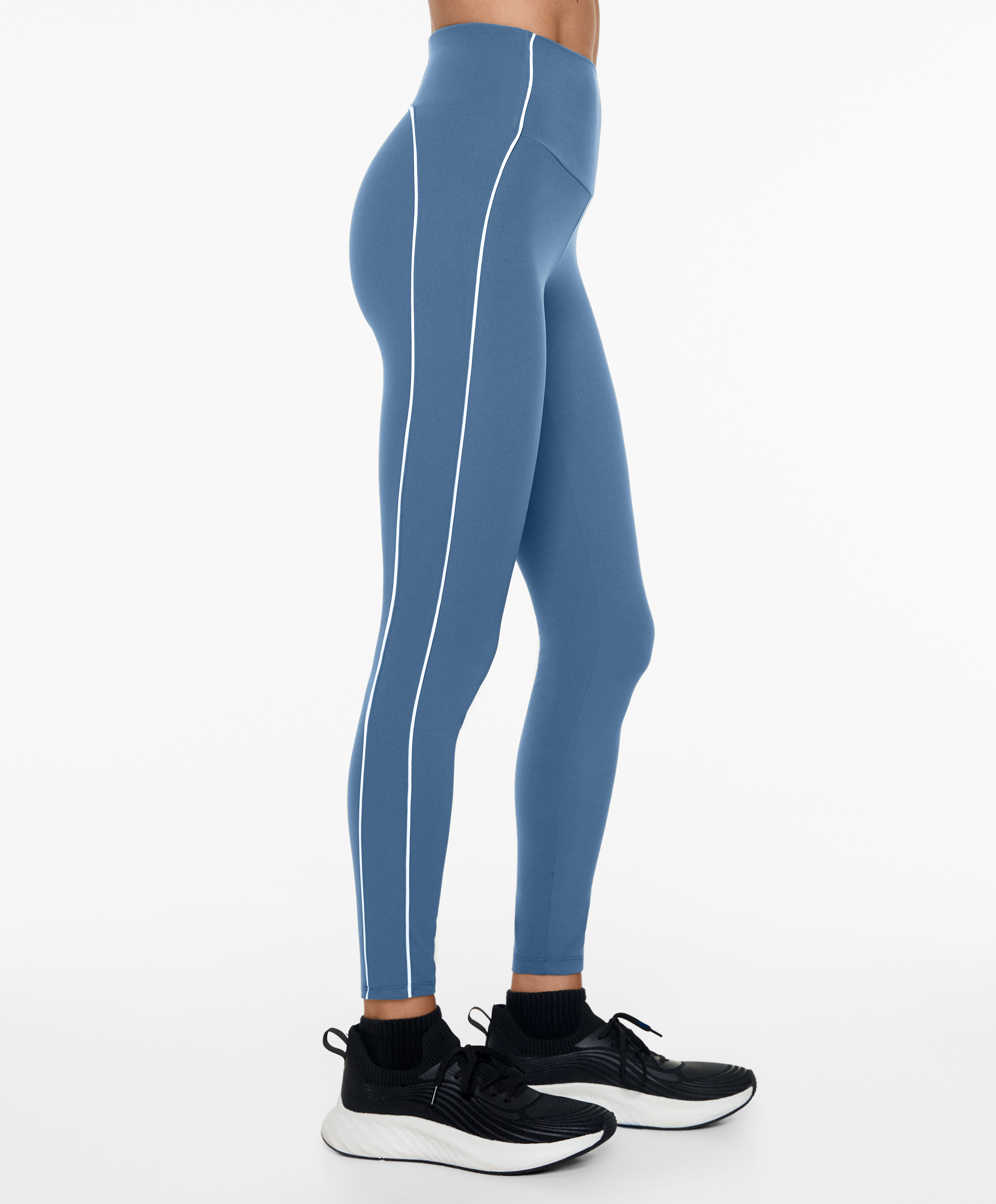 OYSHO Piping Comfortlux high-rise 65cm ankle-length leggings