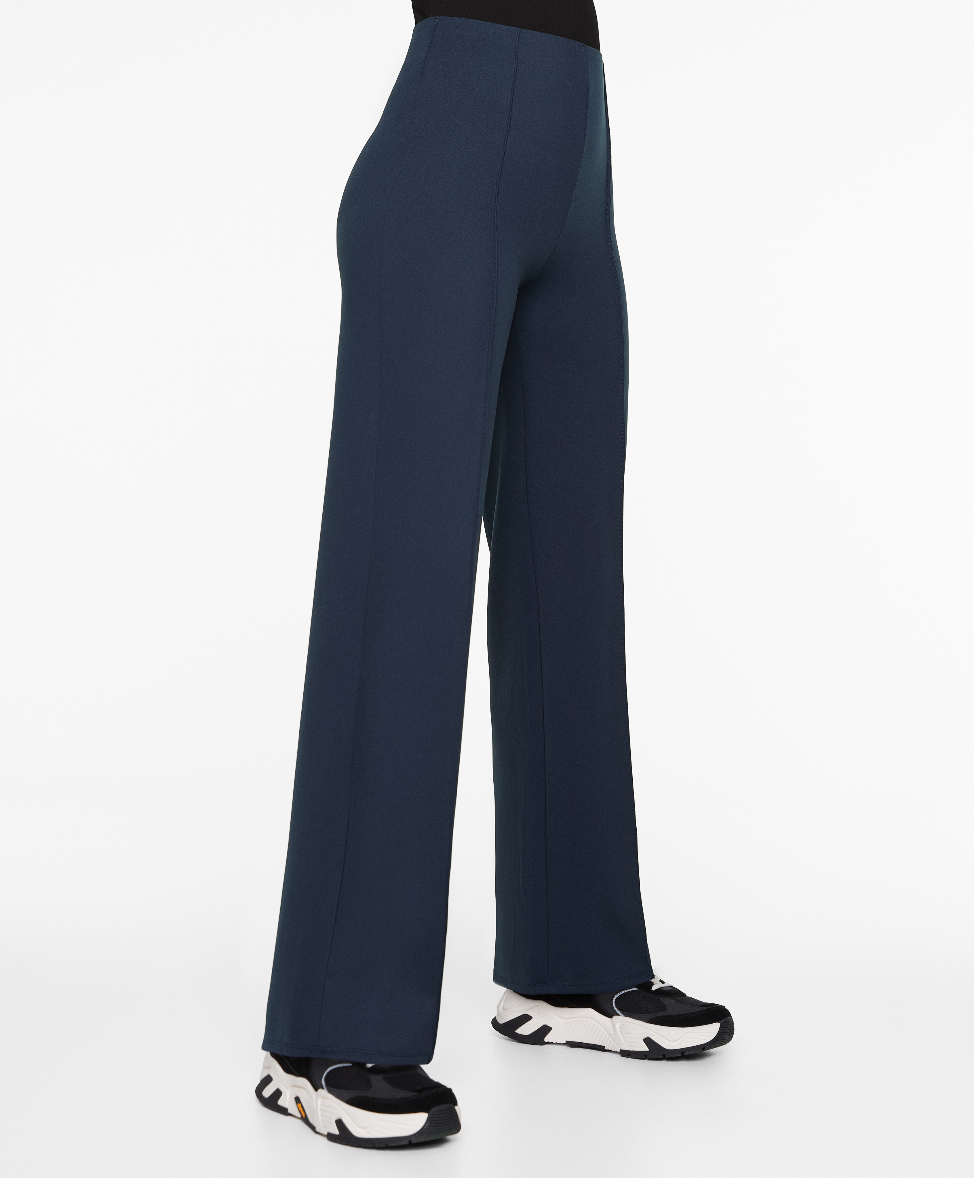 OYSHO Neoprene-effect straight-leg trousers