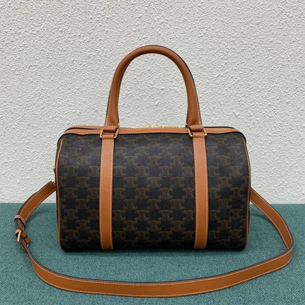 CELINE Large Boston IN Triomphe Canvas and calfskin - Top Club