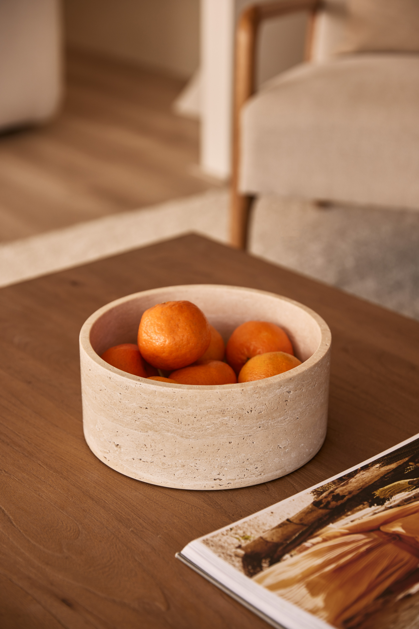 Fruitschaal Travertine