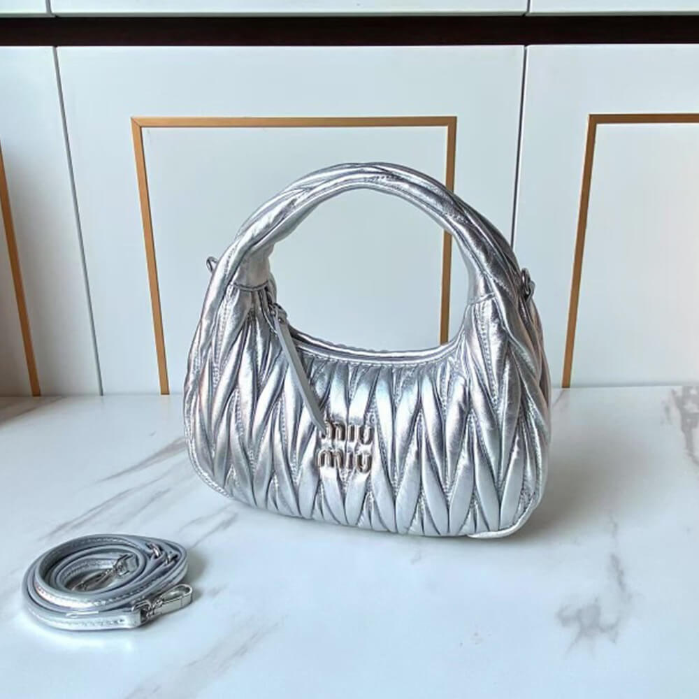 Small Wander matelasse nappa leather hobo bag(HIGH-END GRADE) - Top Club