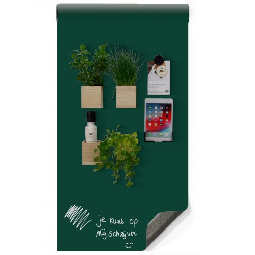 Magneetbehang mat - krijtbord mosgroen 50x250
