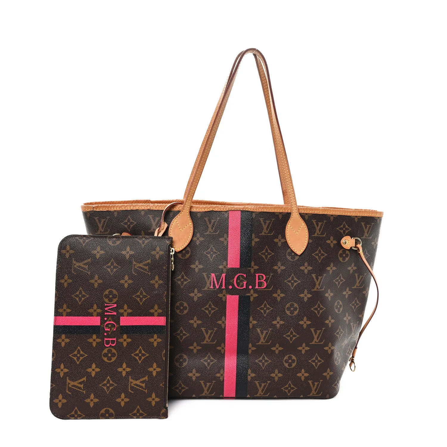 Monogram My LV Heritage Neverfull MM Fuchsia Black - Top Club