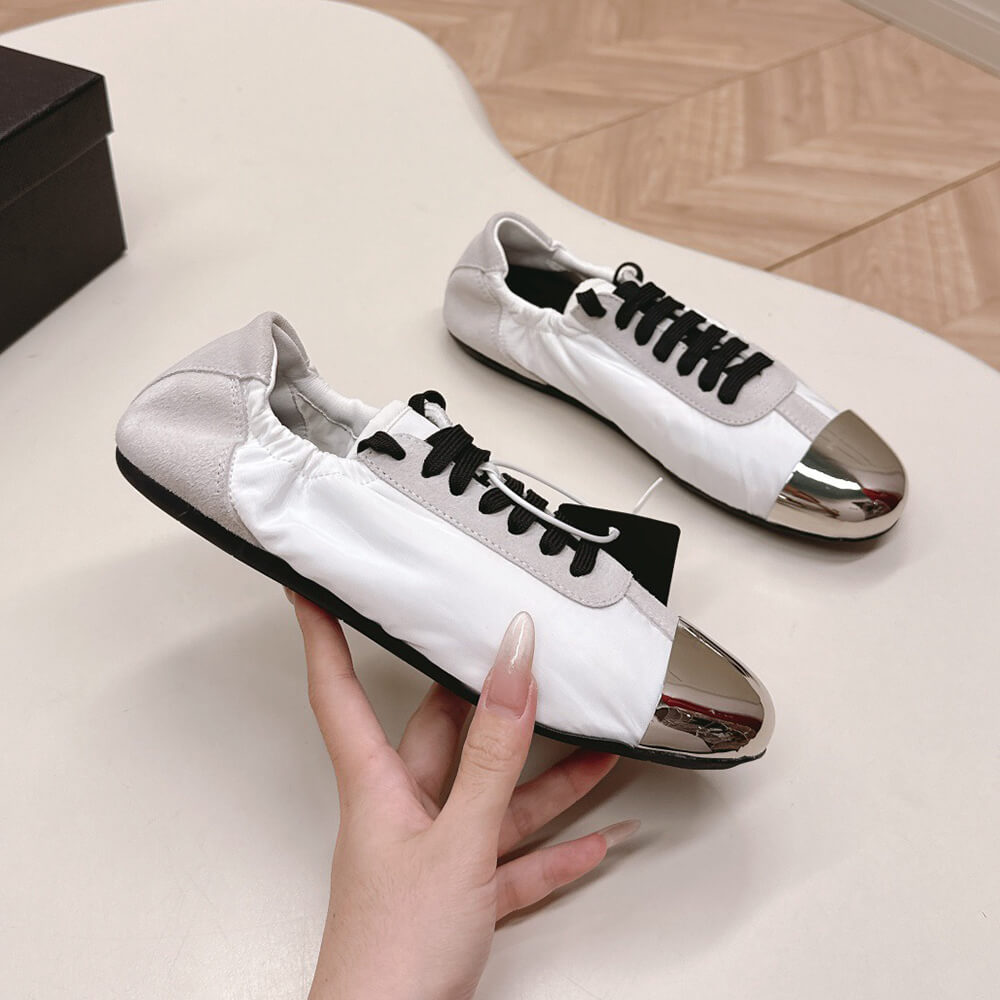 PRADA Collapse Re-Nylon and suede sneakers with metal toecap - Top Club