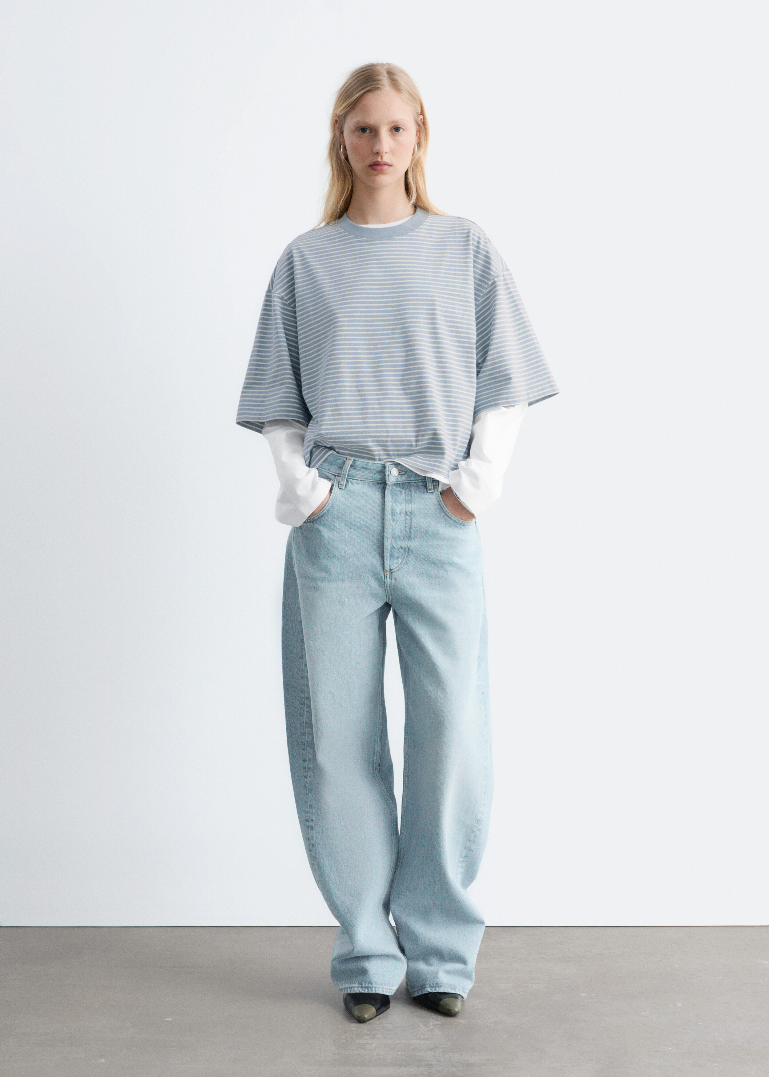 & Other Stories OVERSIZED STRIPED COTTON T-SHIRT