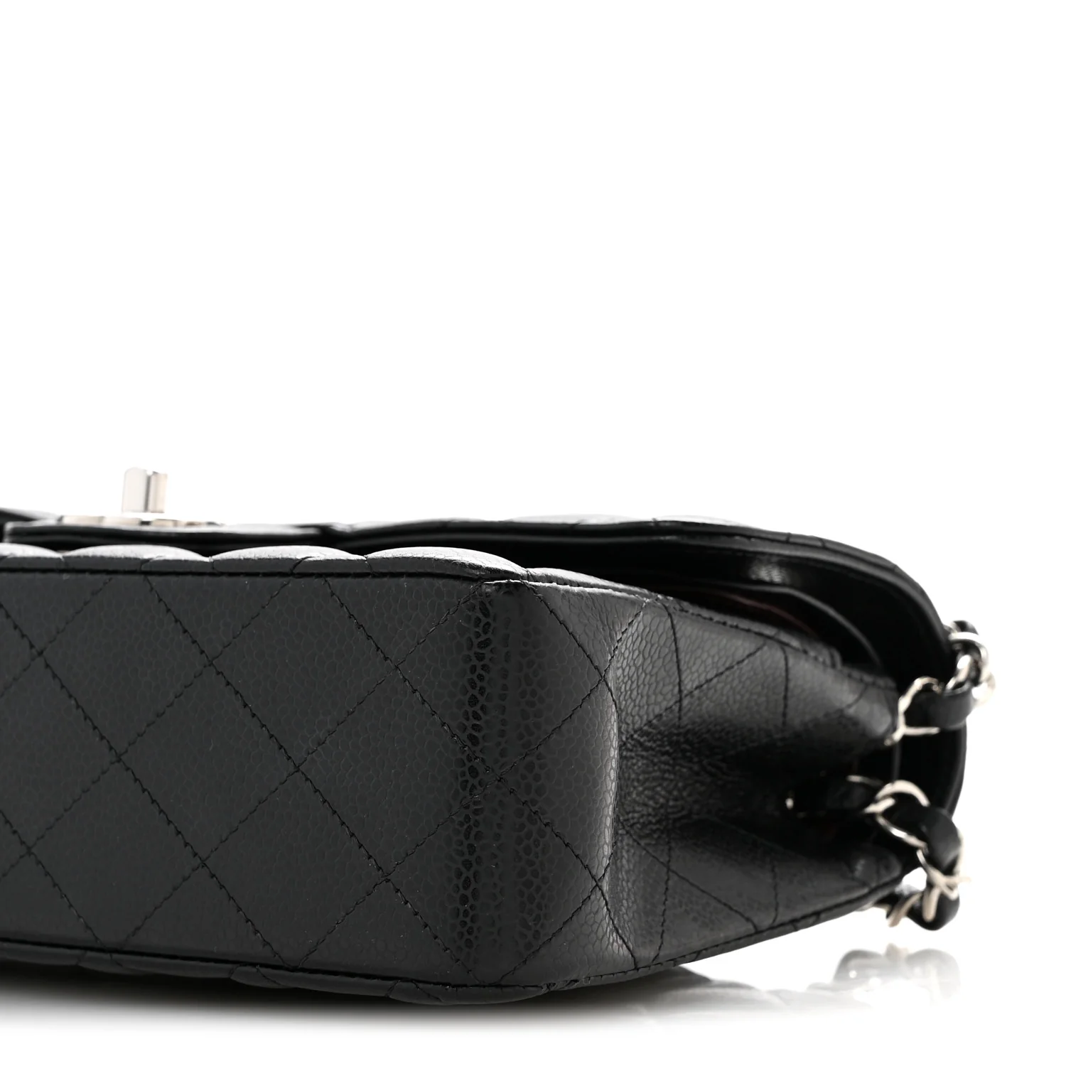Caviar Quilted Small Double Flap Black - Top Club
