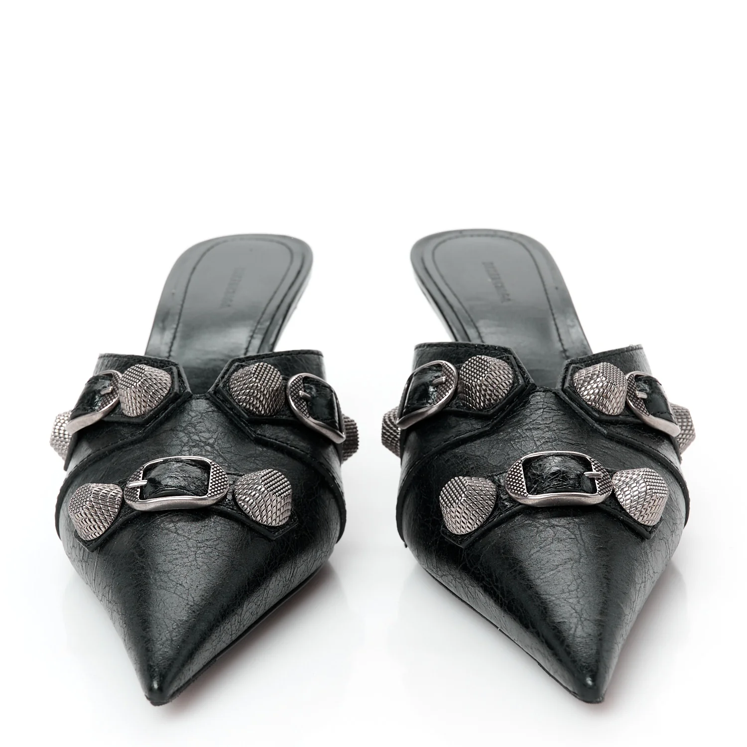 Agneau Arena Cagole 70mm Mules 36 Black - Top Club